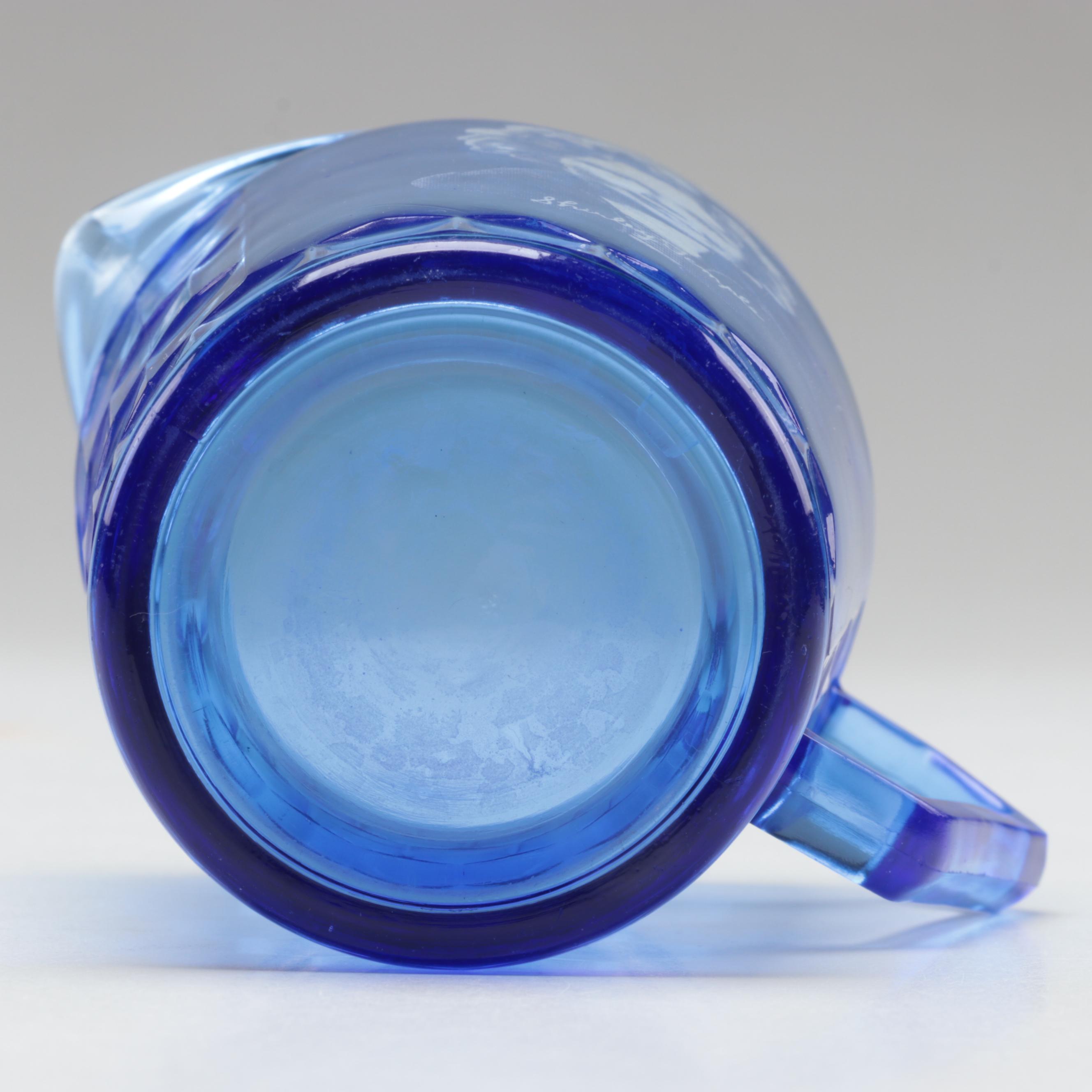 Hazel Atlas Cobalt Blue Glass Shakers with Other Cobalt Blue Glass Tableware