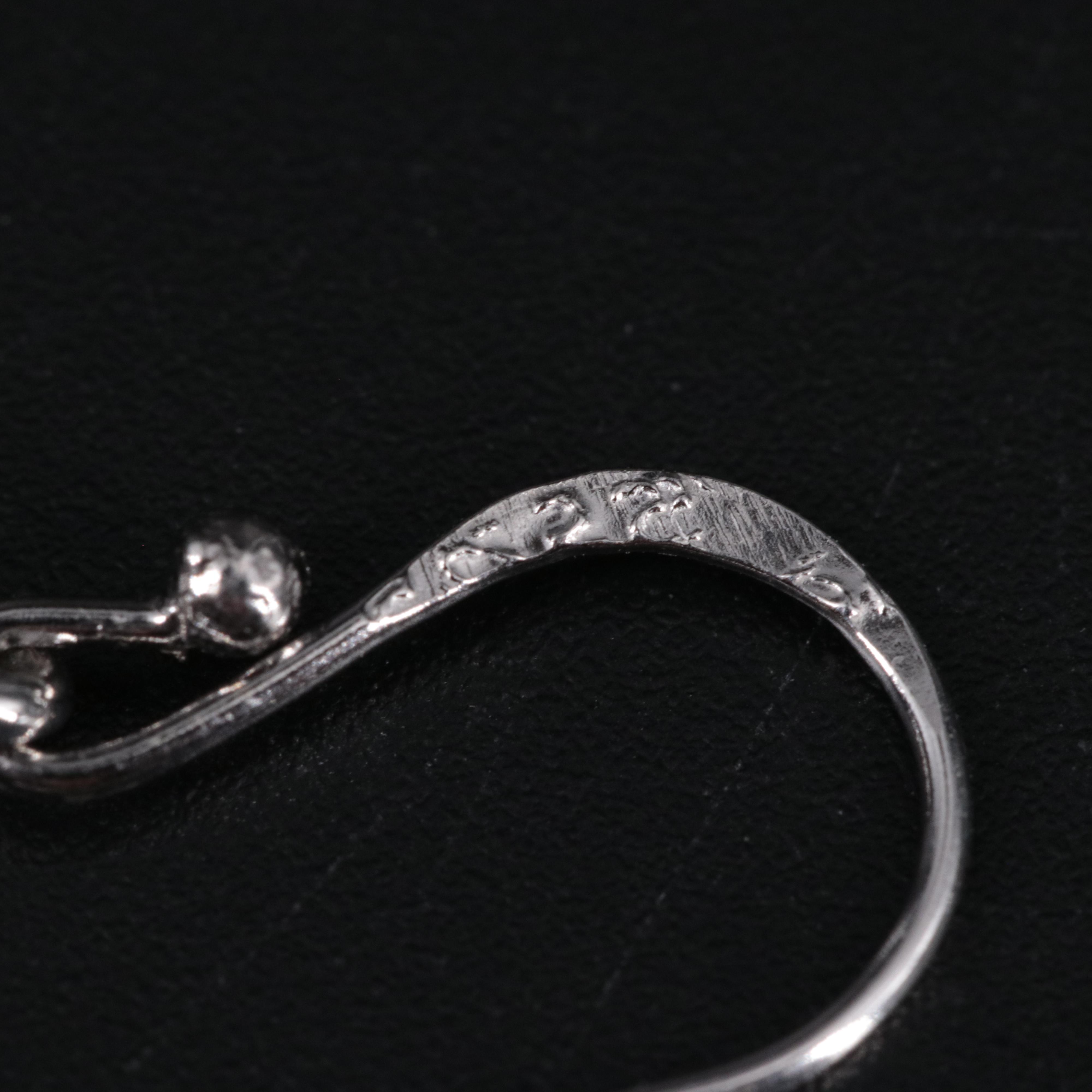 Sterling Silver Gemstone Drop Earrings