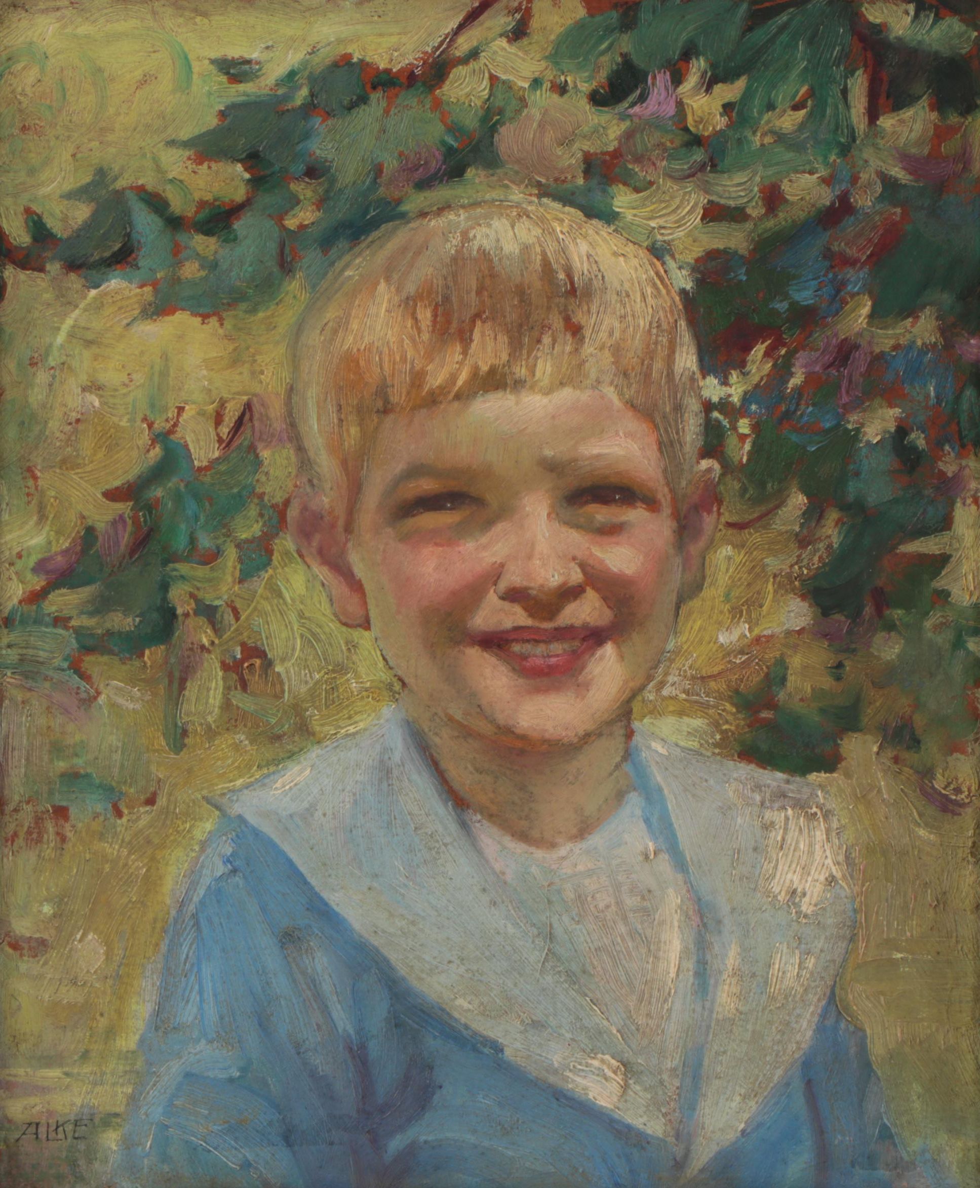 Stephen Alke Portrait Oil Painting of a Young Boy