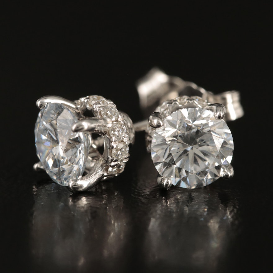 14K 2.15 CTW Lab Grown Diamond Stud Earrings