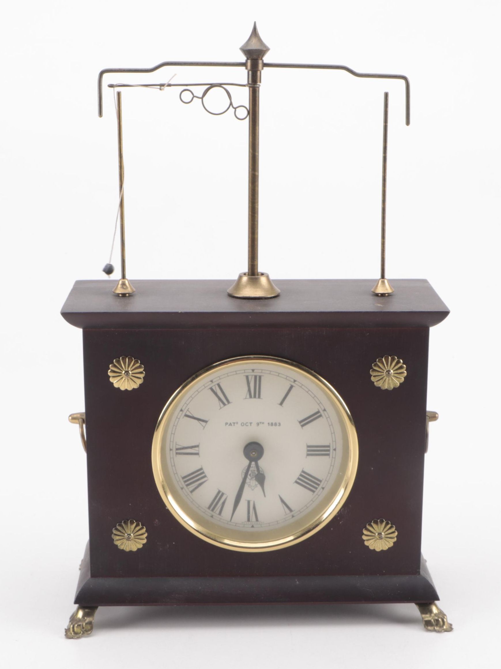 Jerome & Co. Reproduction Horolovar Flying Pendulum Clock, Late 20th Century