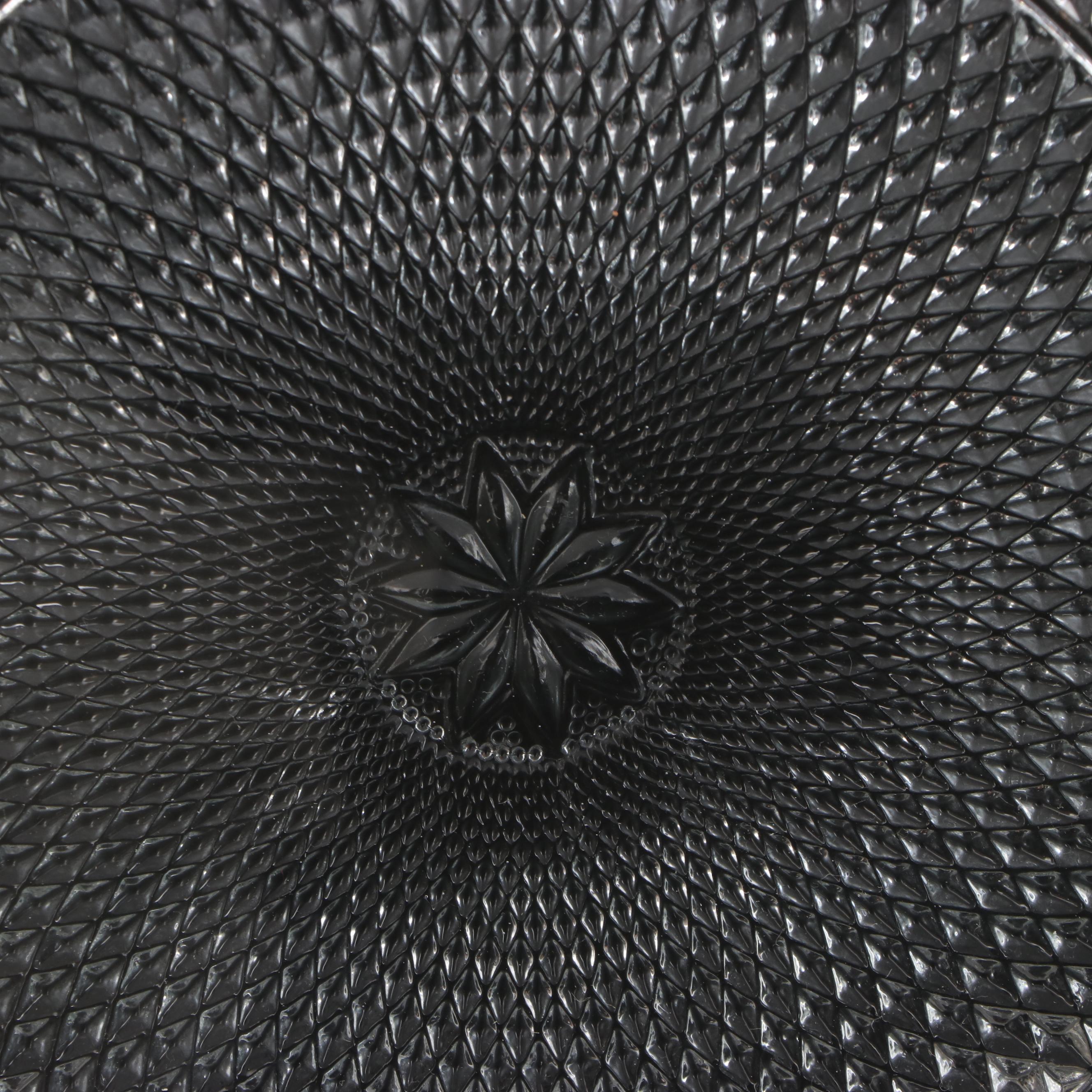 Crystal Clear Industries "Trellis" Clear Pressed Glass Chargers