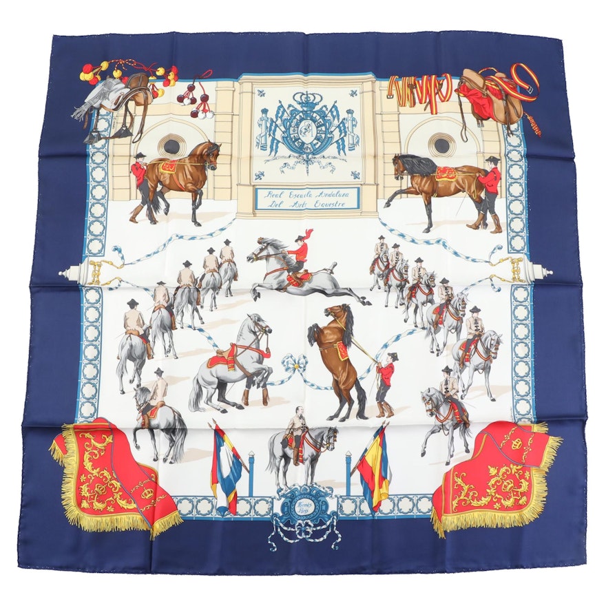 Hermès "Real Escuela Andaluza" Silk Twill Scarf