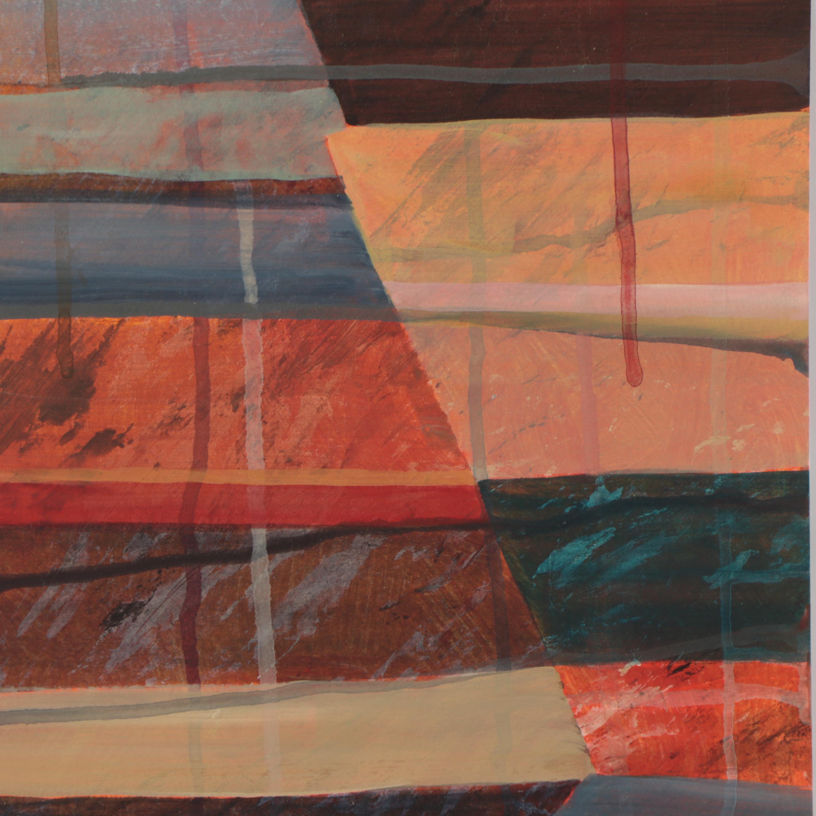 Helen Dannelly Abstract Acrylic Painting "Stack Tears #8," 2021