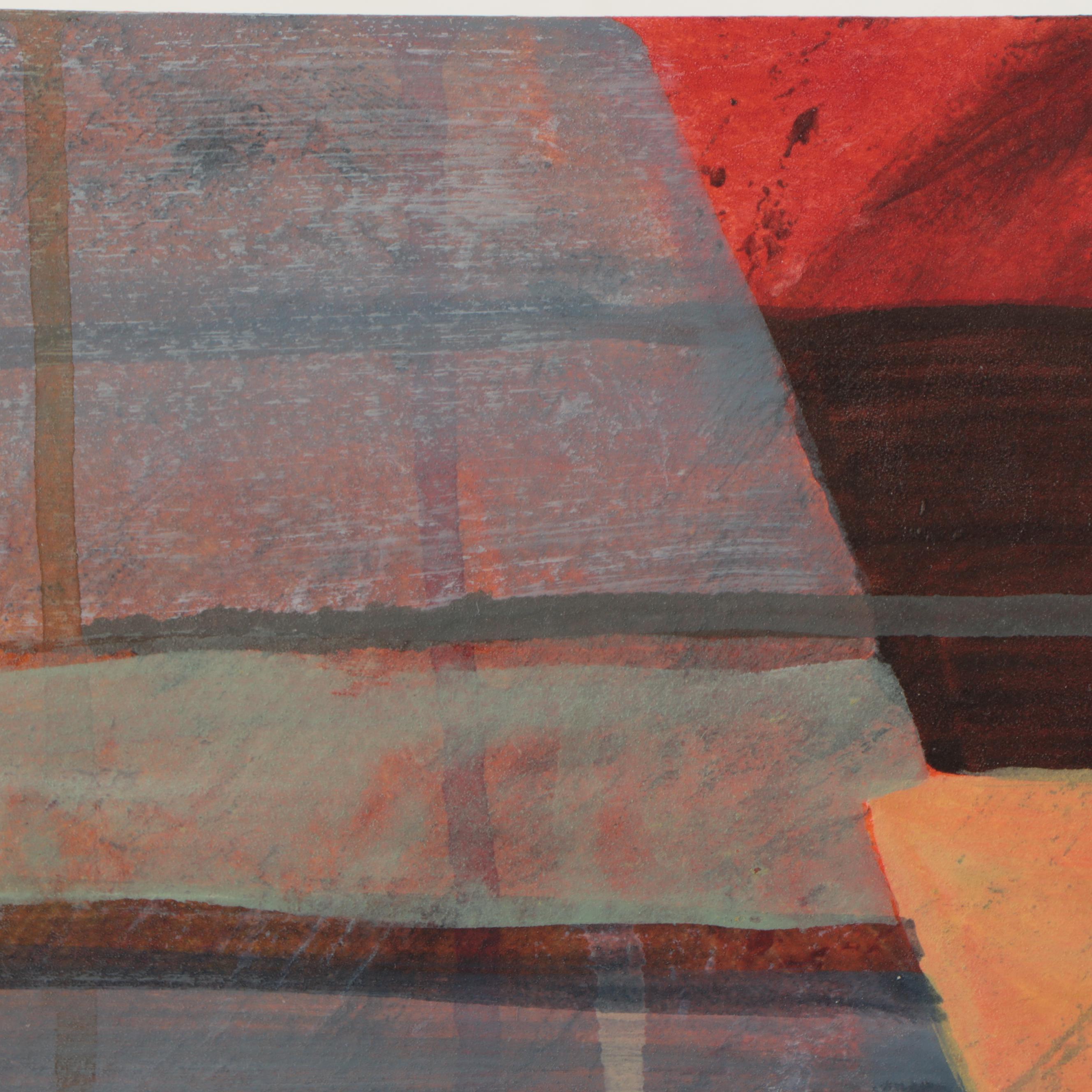 Helen Dannelly Abstract Acrylic Painting "Stack Tears #8," 2021