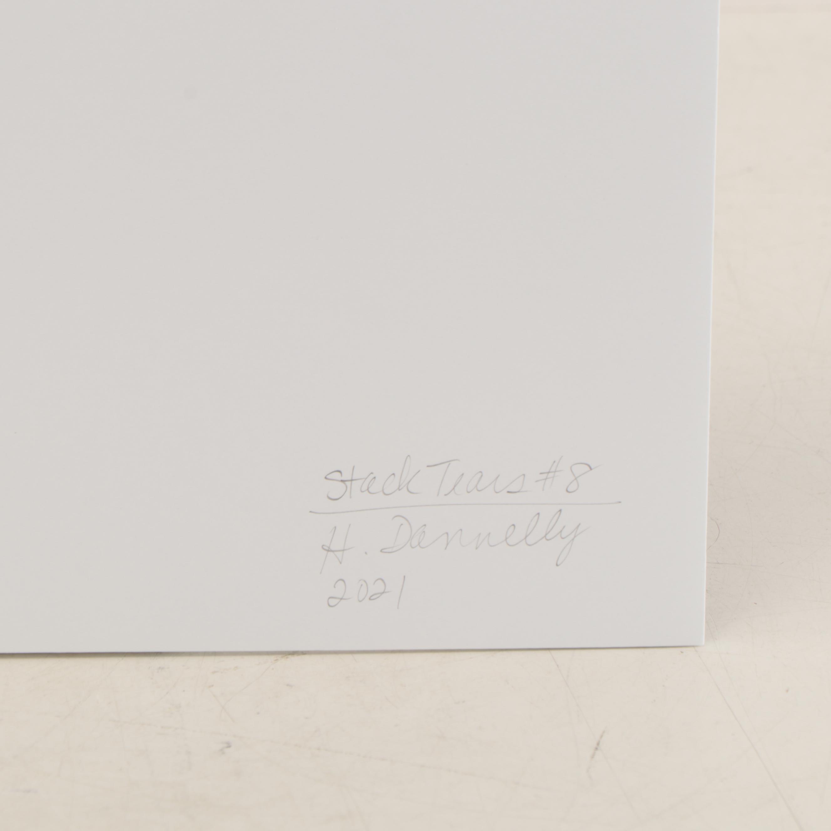 Helen Dannelly Abstract Acrylic Painting "Stack Tears #8," 2021