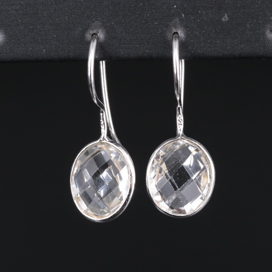 Sterling Silver Topaz Earrings