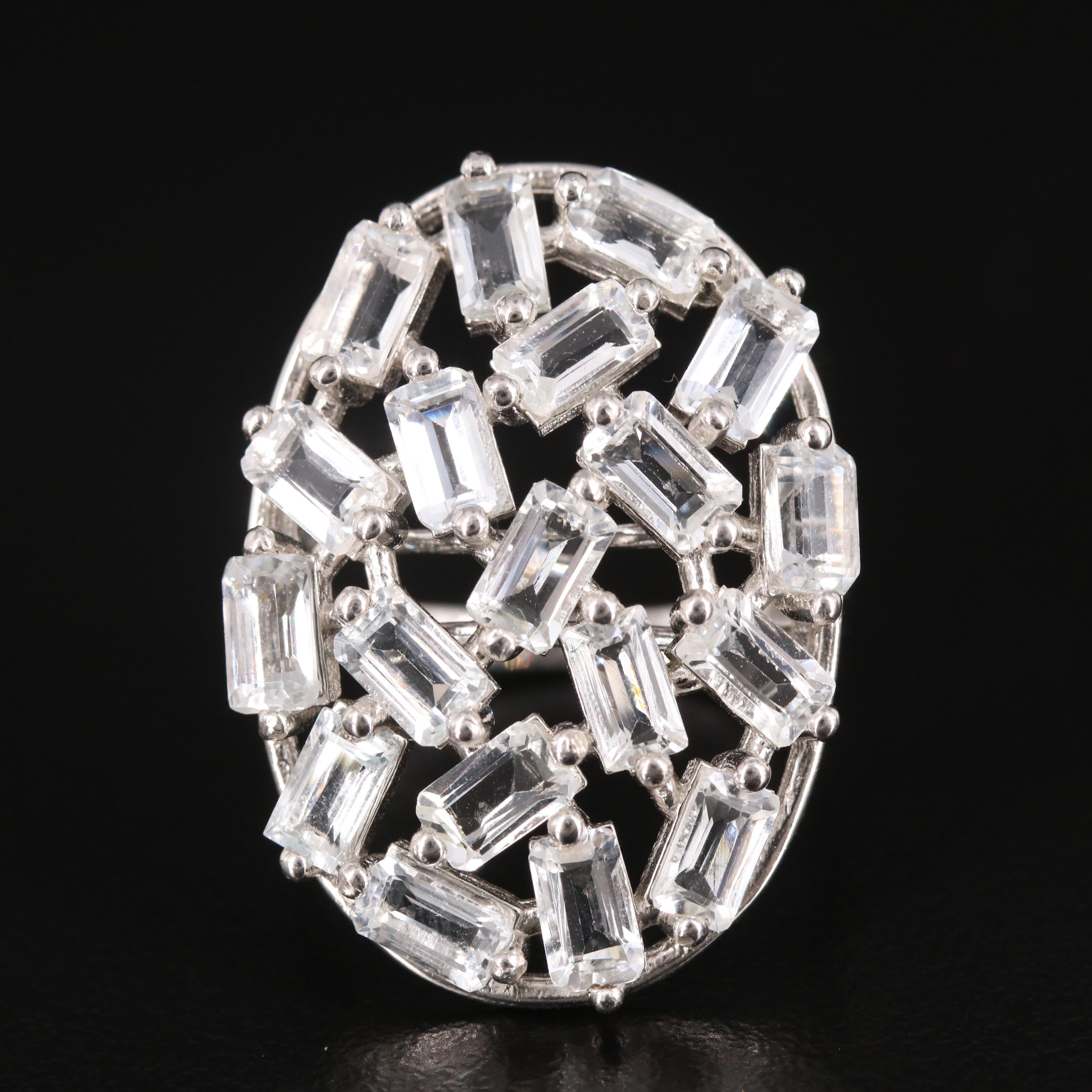 Sterling Goshenite Ring