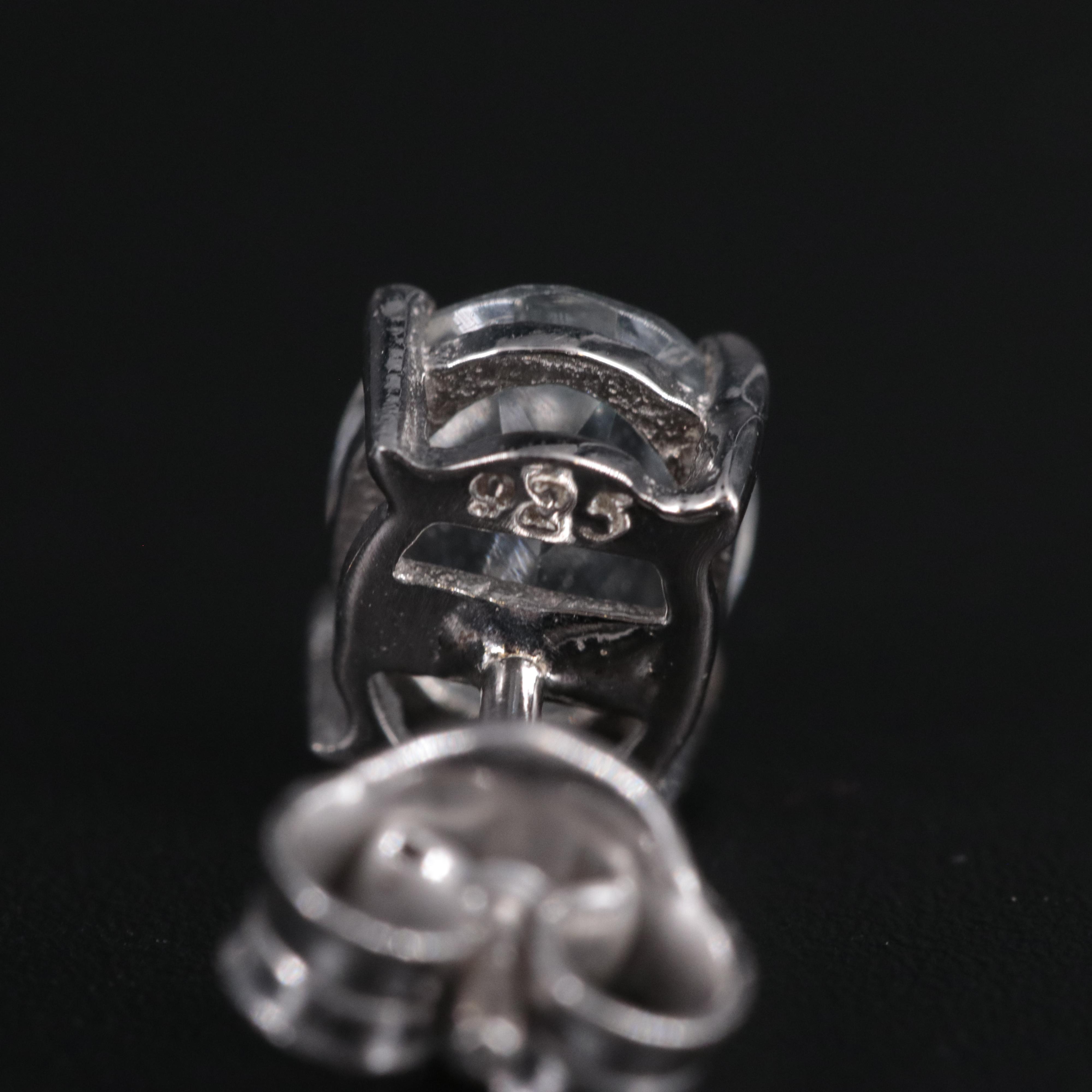 Sterling Silver Gemstone Stud Earrings