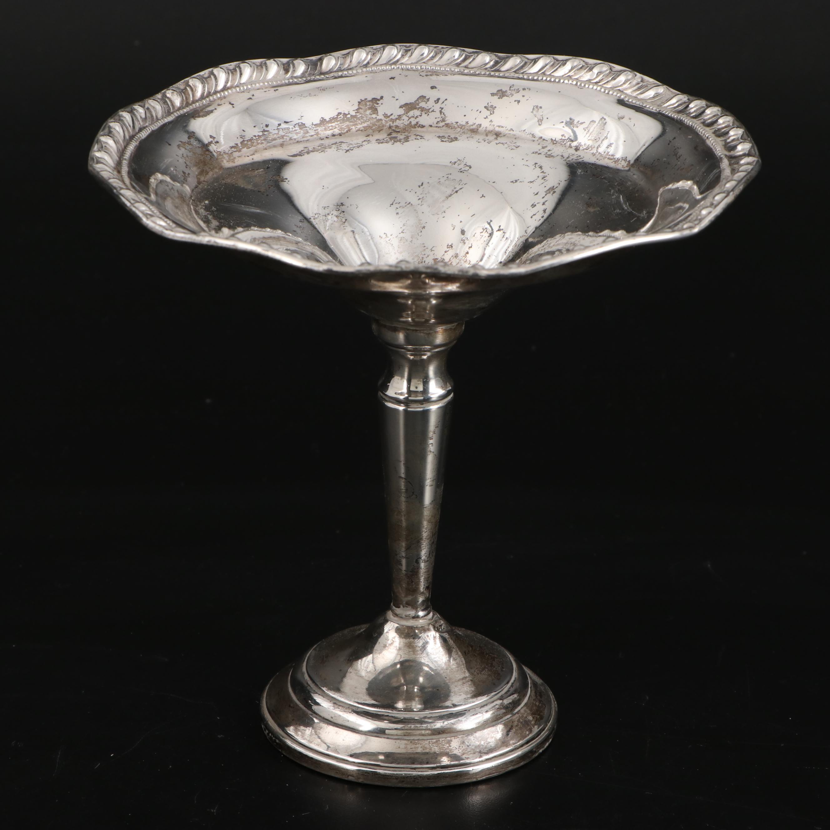 Frank M. Whiting and Fisher Weighted Sterling Urns with Other Compote