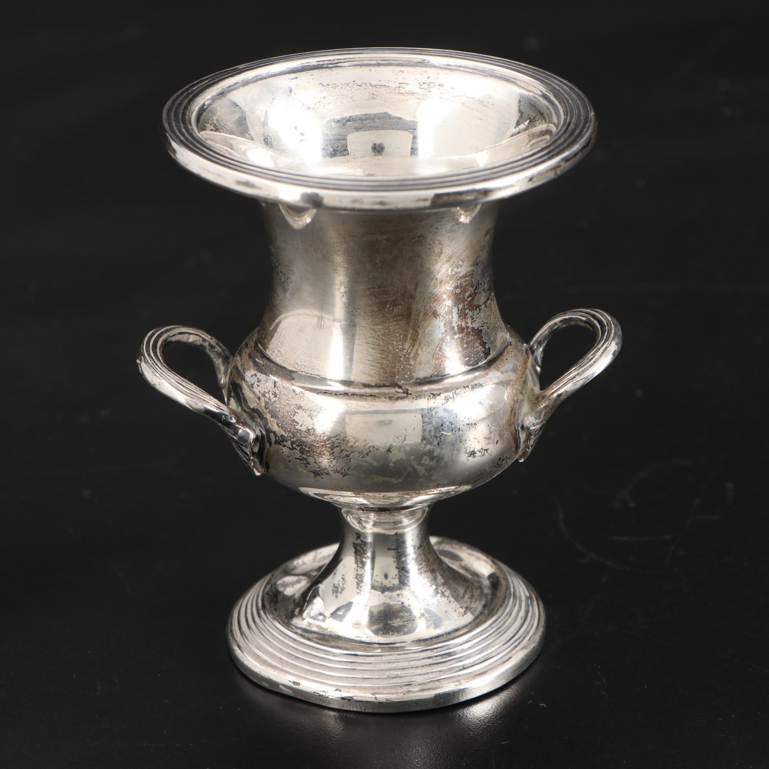 Frank M. Whiting and Fisher Weighted Sterling Urns with Other Compote