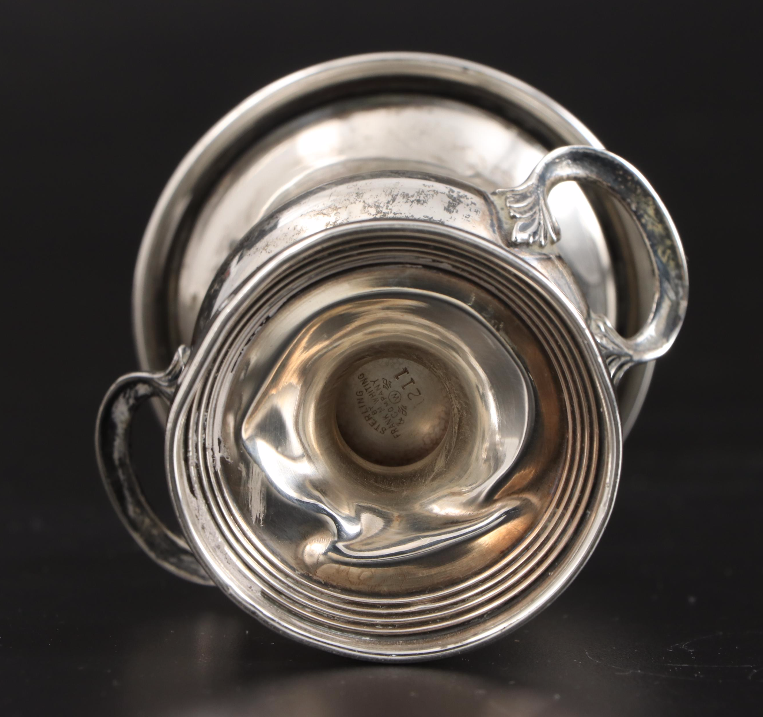 Frank M. Whiting and Fisher Weighted Sterling Urns with Other Compote