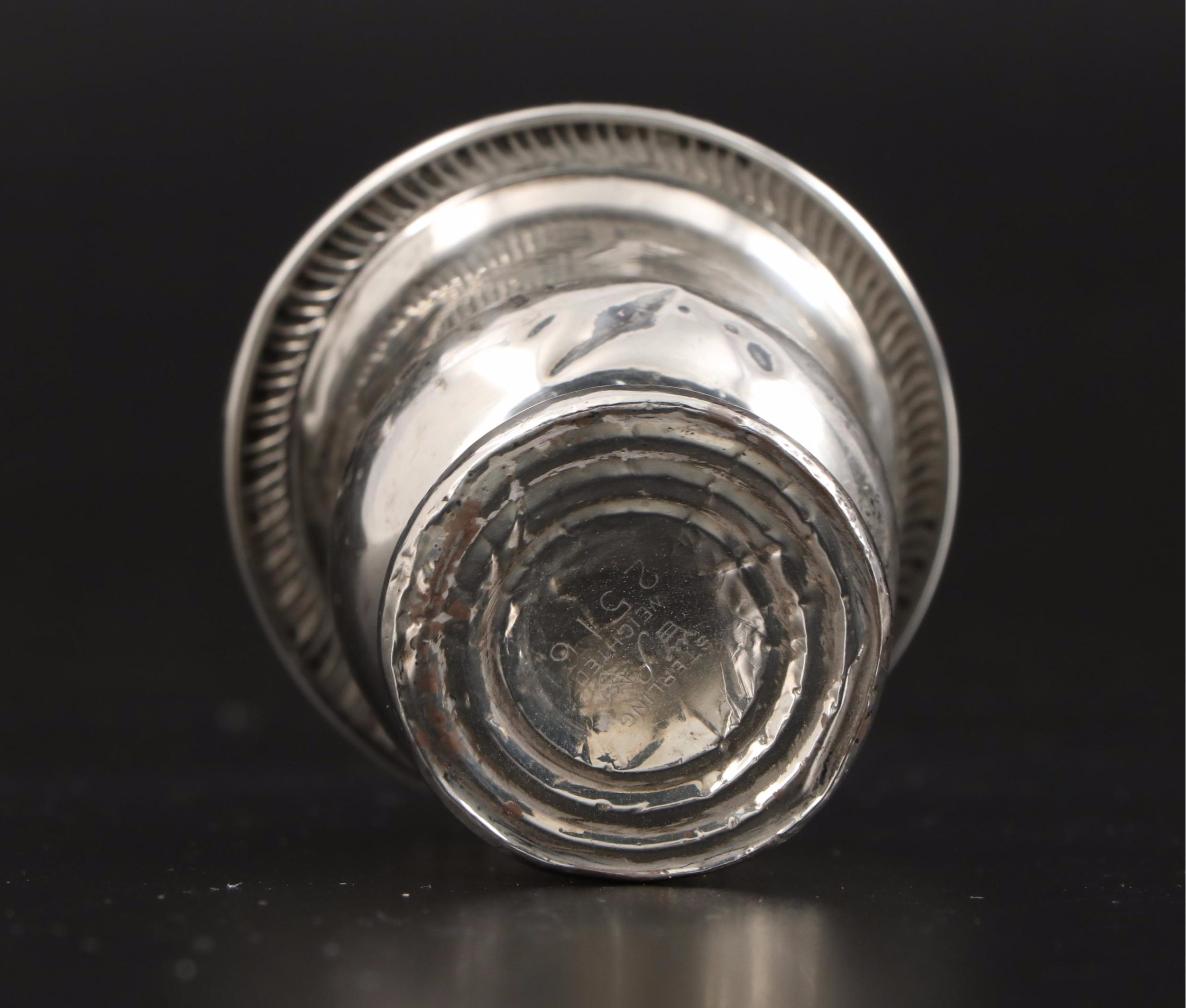 Frank M. Whiting and Fisher Weighted Sterling Urns with Other Compote