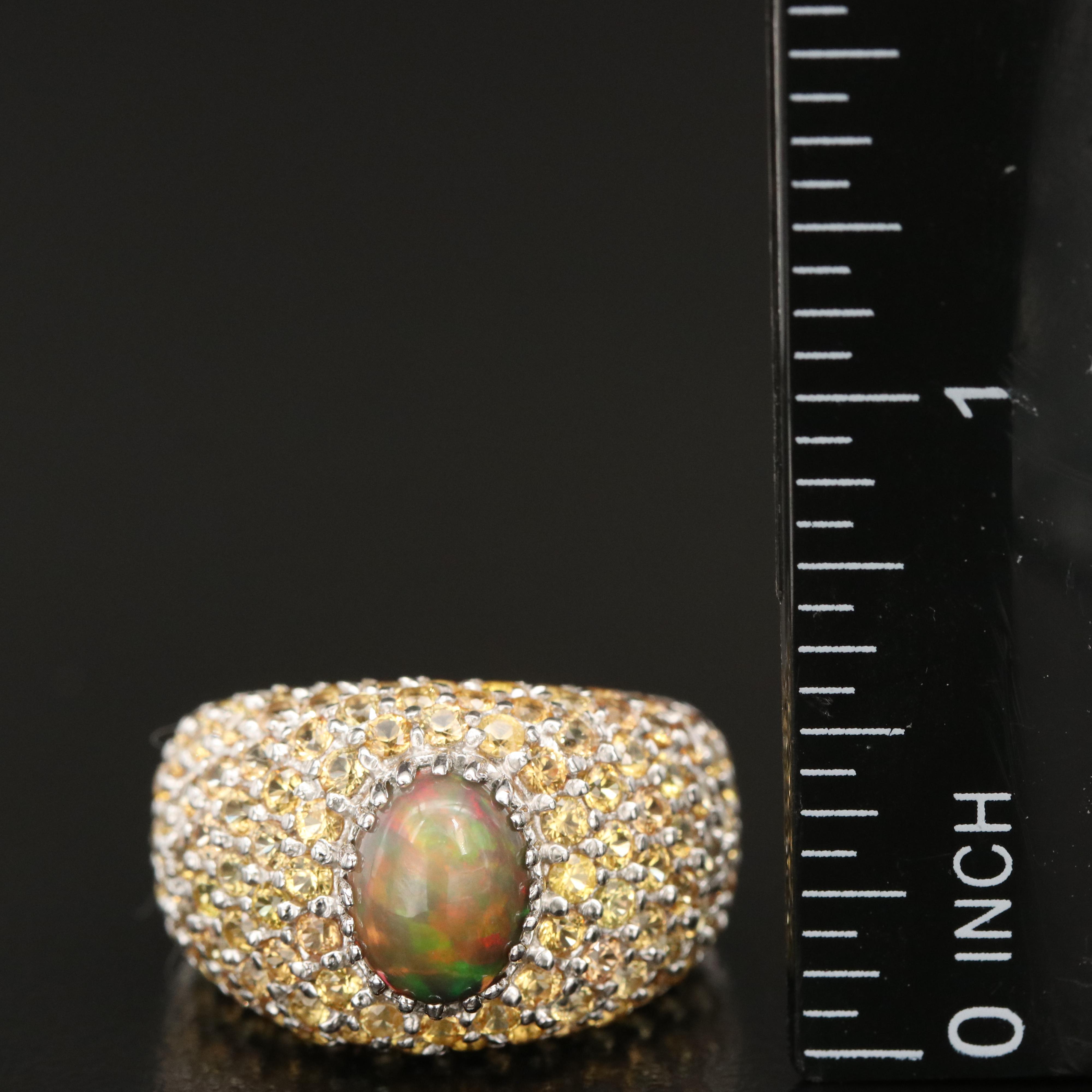 Opal and Sapphire Ring