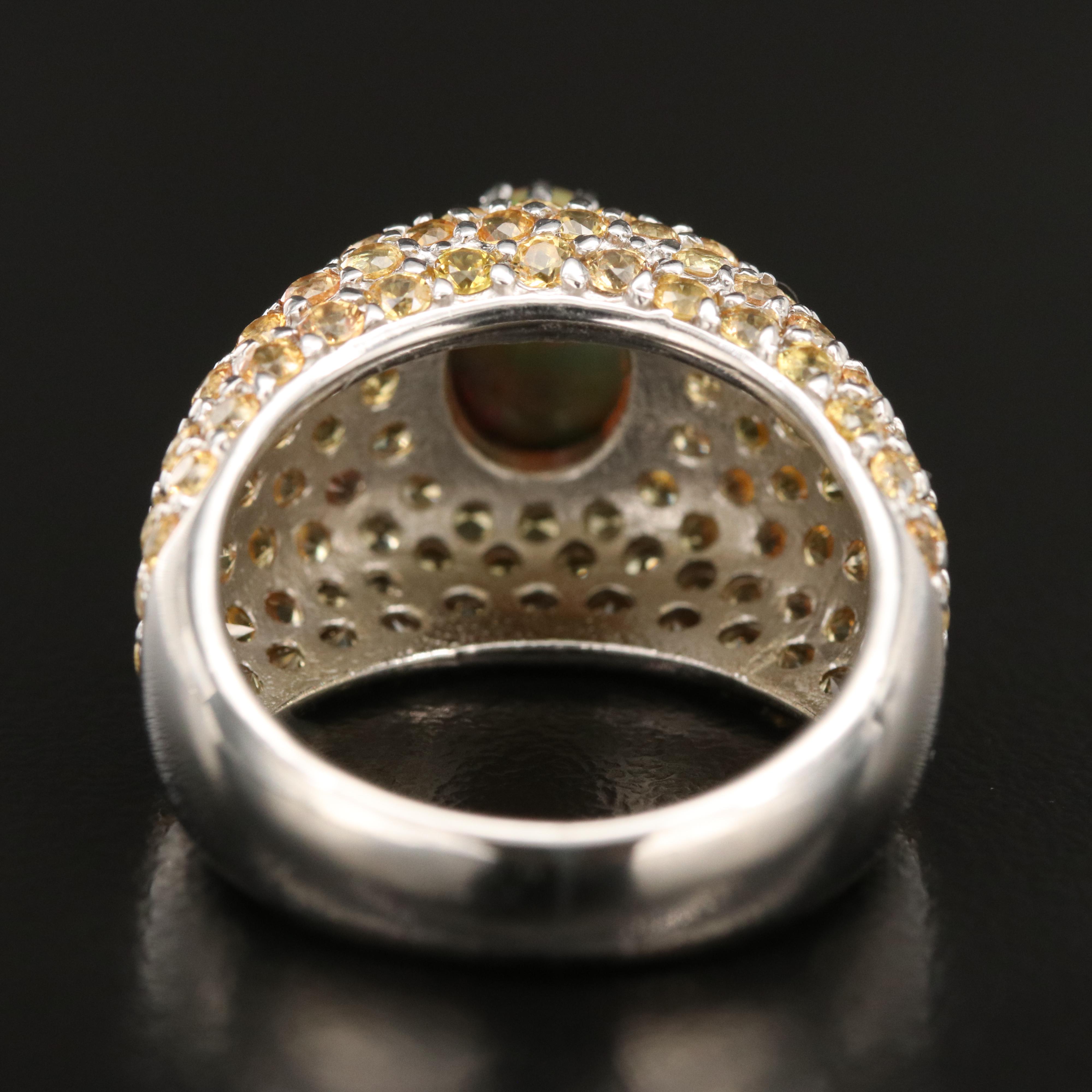 Opal and Sapphire Ring