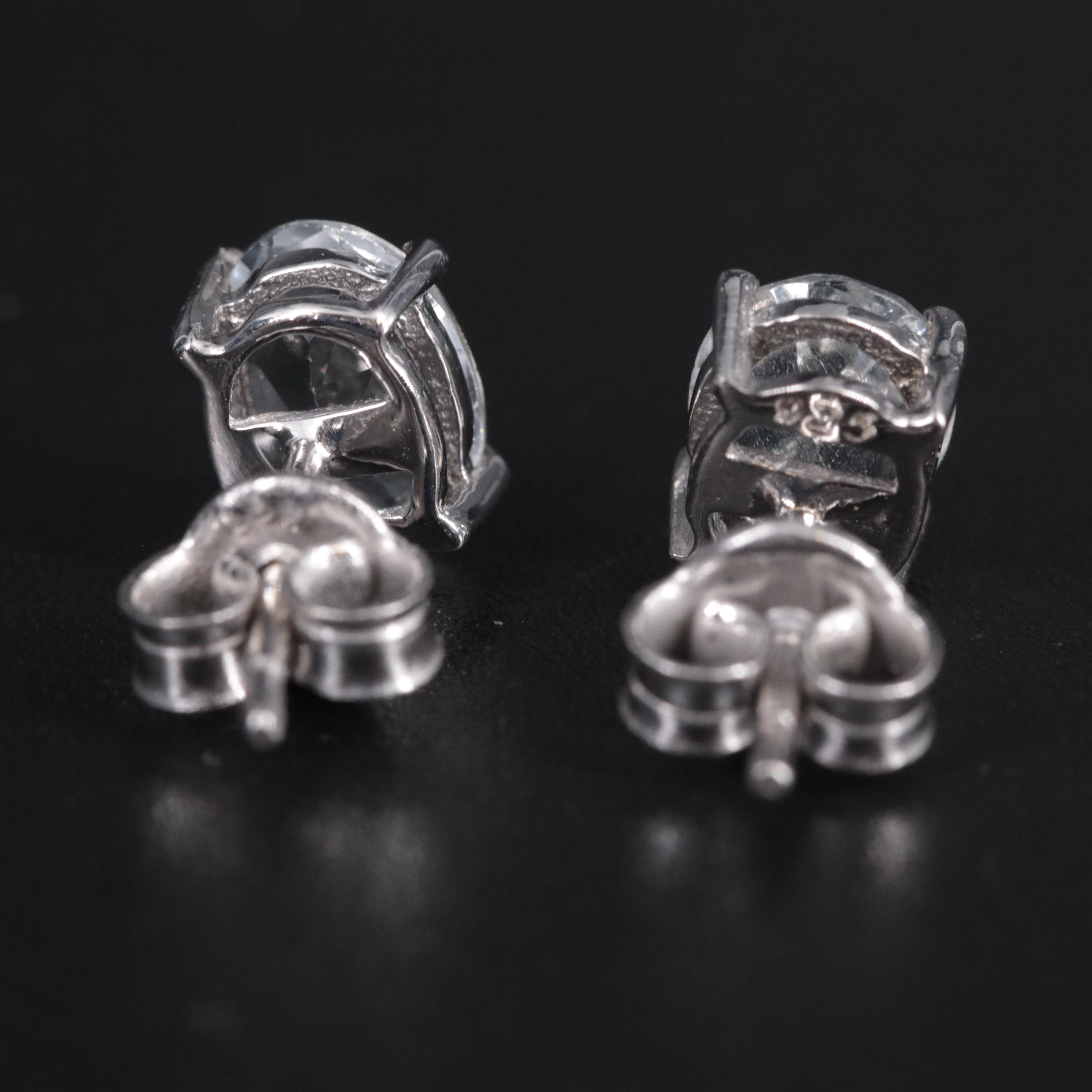 Sterling Silver Gemstone Stud Earrings