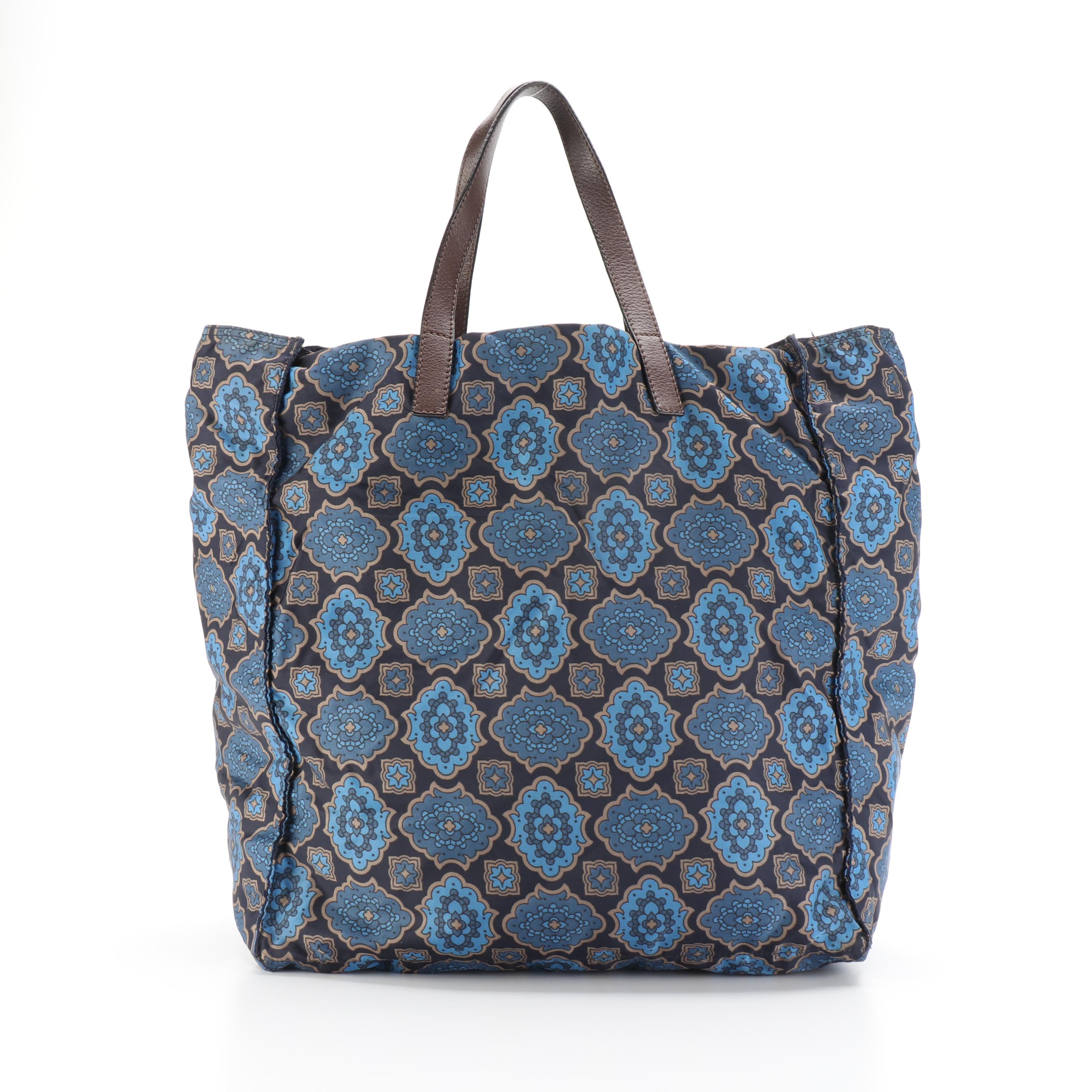 Prada Floral Nylon Tessuto Tote