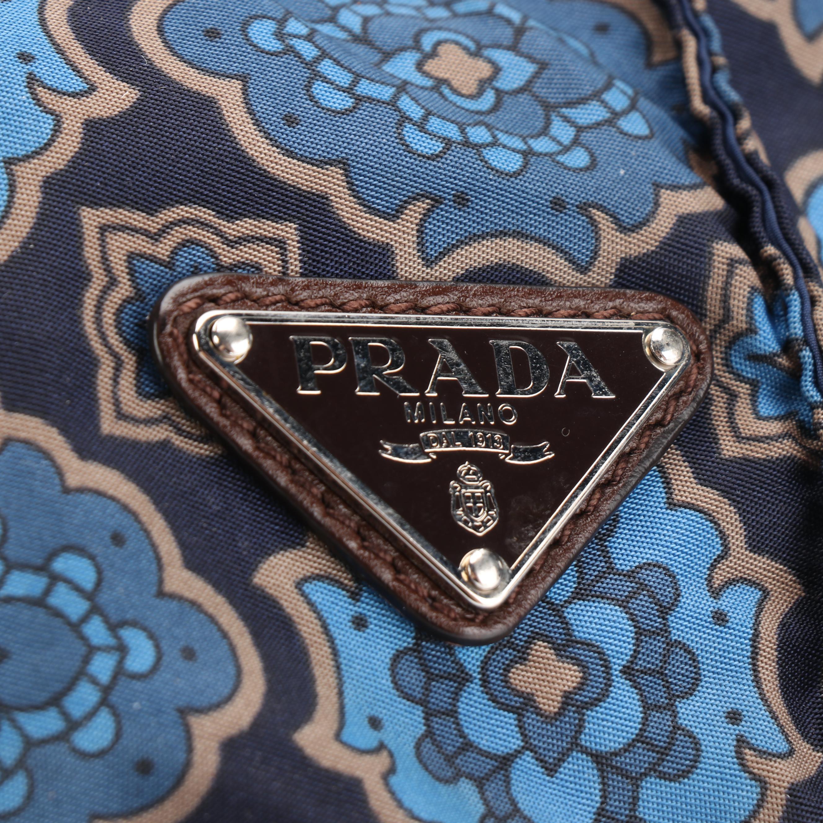 Prada Floral Nylon Tessuto Tote