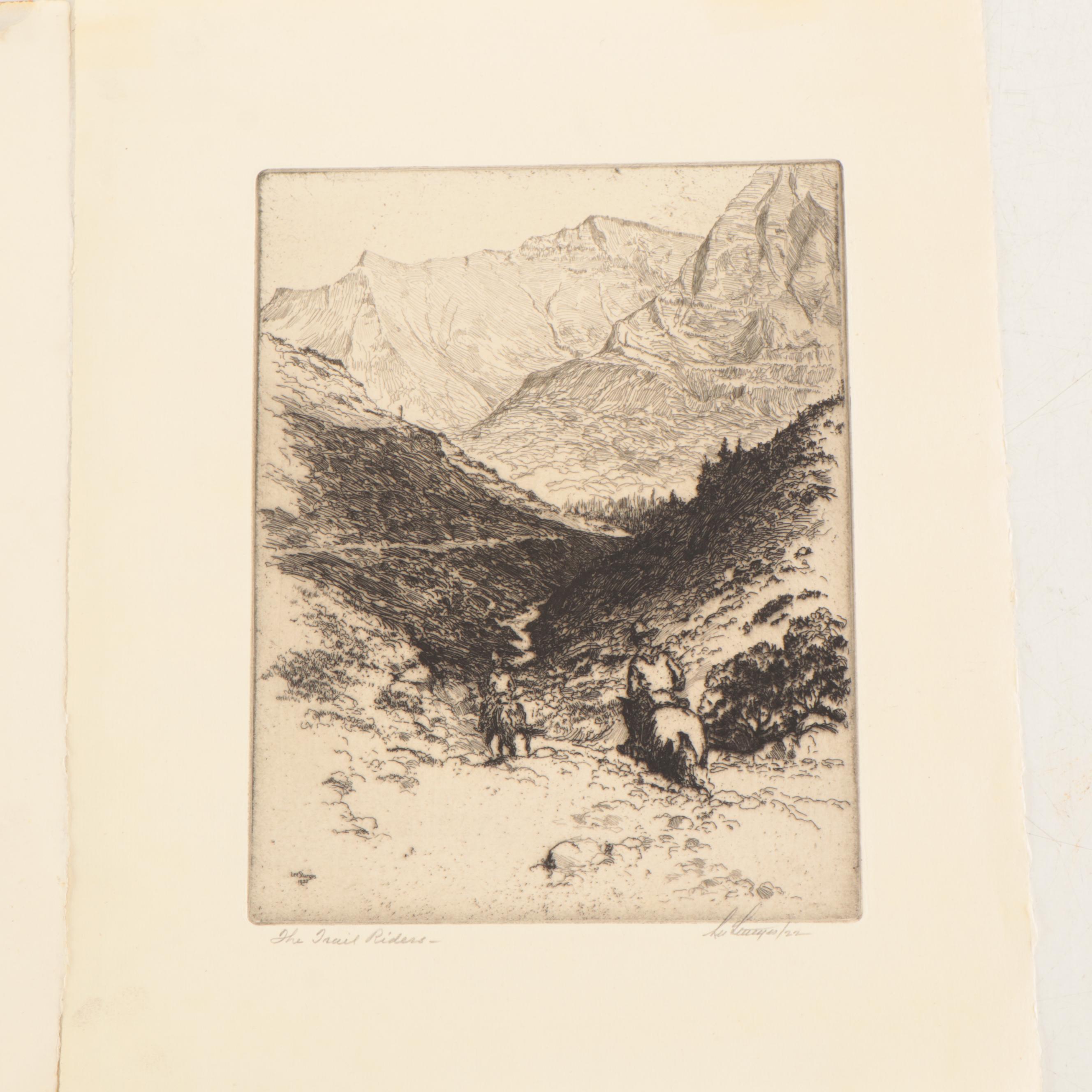 Lee Sturges Etchings Including "Granite Park," Circa 1920