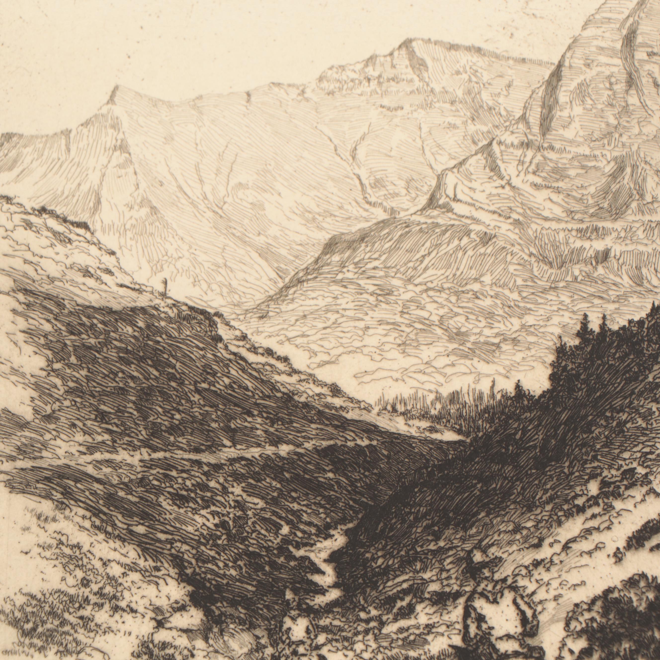 Lee Sturges Etchings Including "Granite Park," Circa 1920