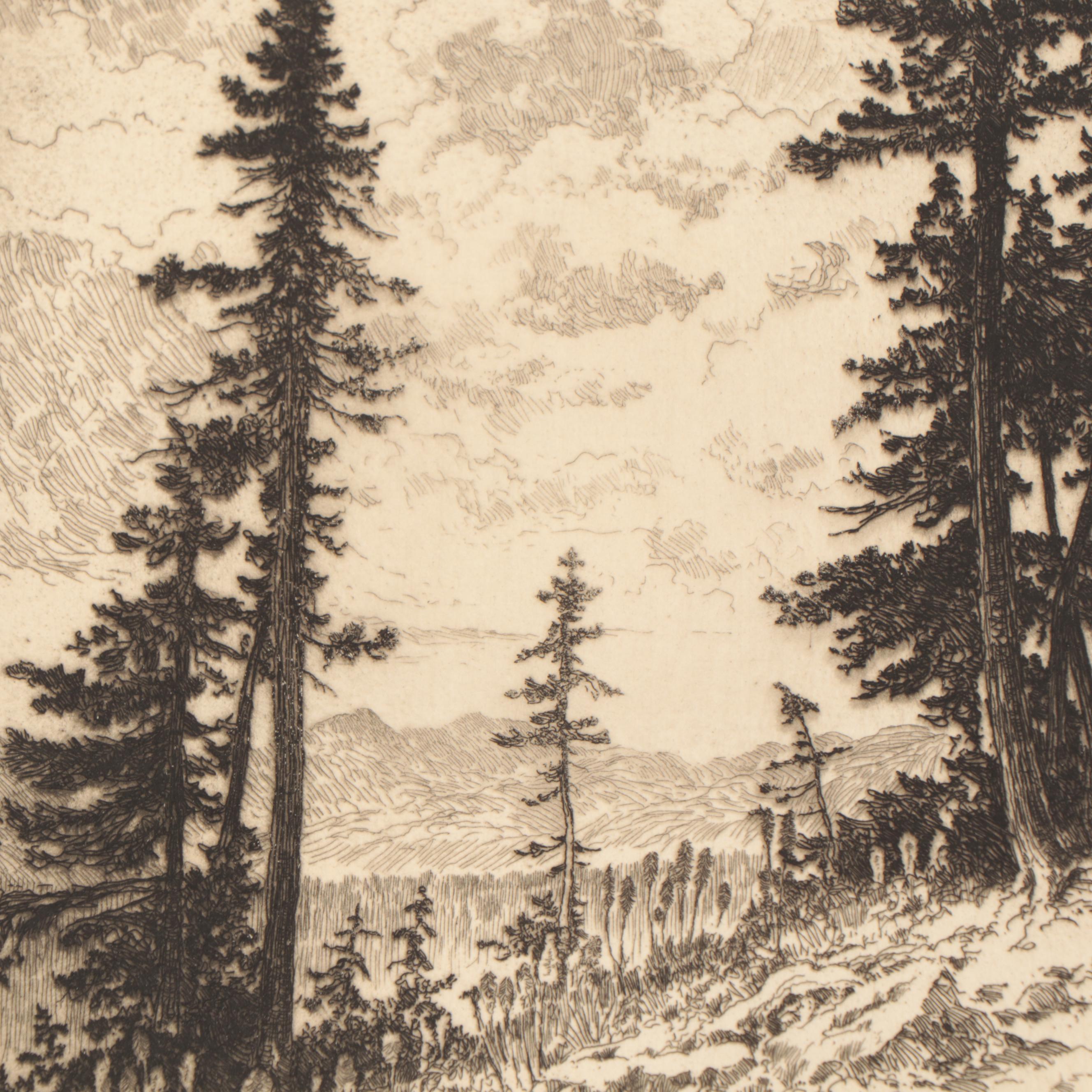 Lee Sturges Etchings Including "Granite Park," Circa 1920
