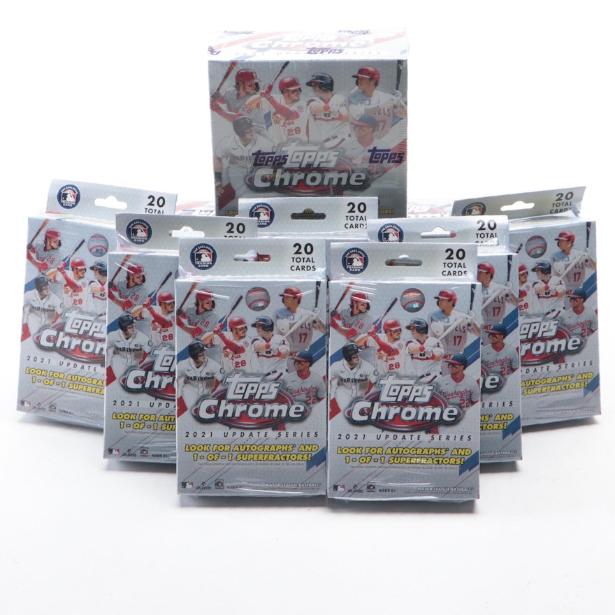 2021 Topps Chrome Baseball Cards Factory Sealed  Boxes With Signatures, More