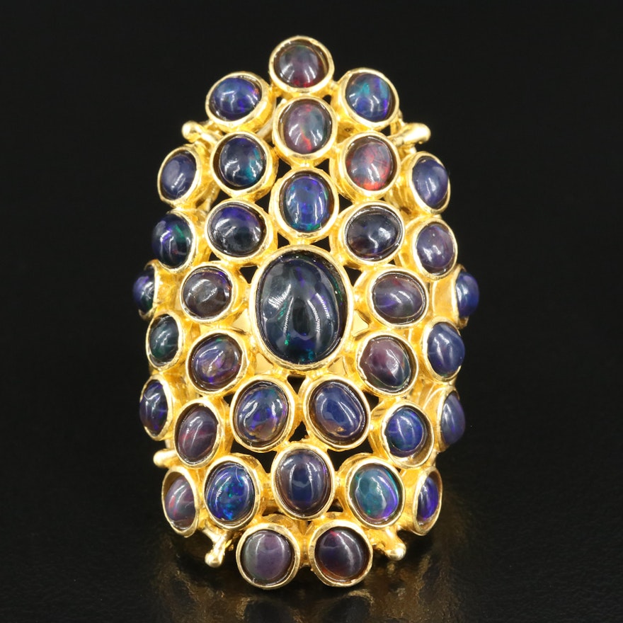 Sterling Opal Statement Ring