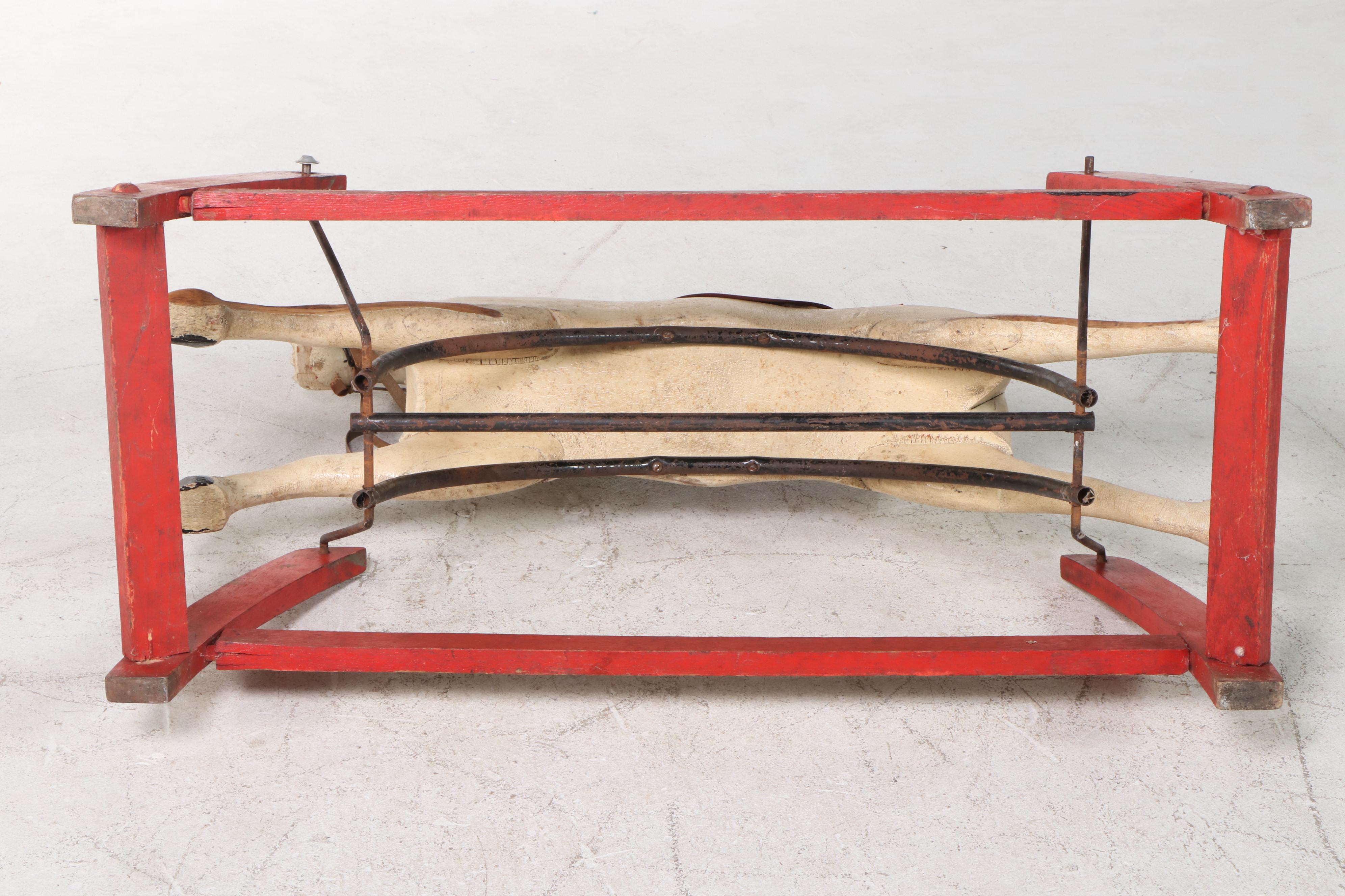 Victorian Wooden Rocking Horse Gilder, Late 19th/ Early 20th Century