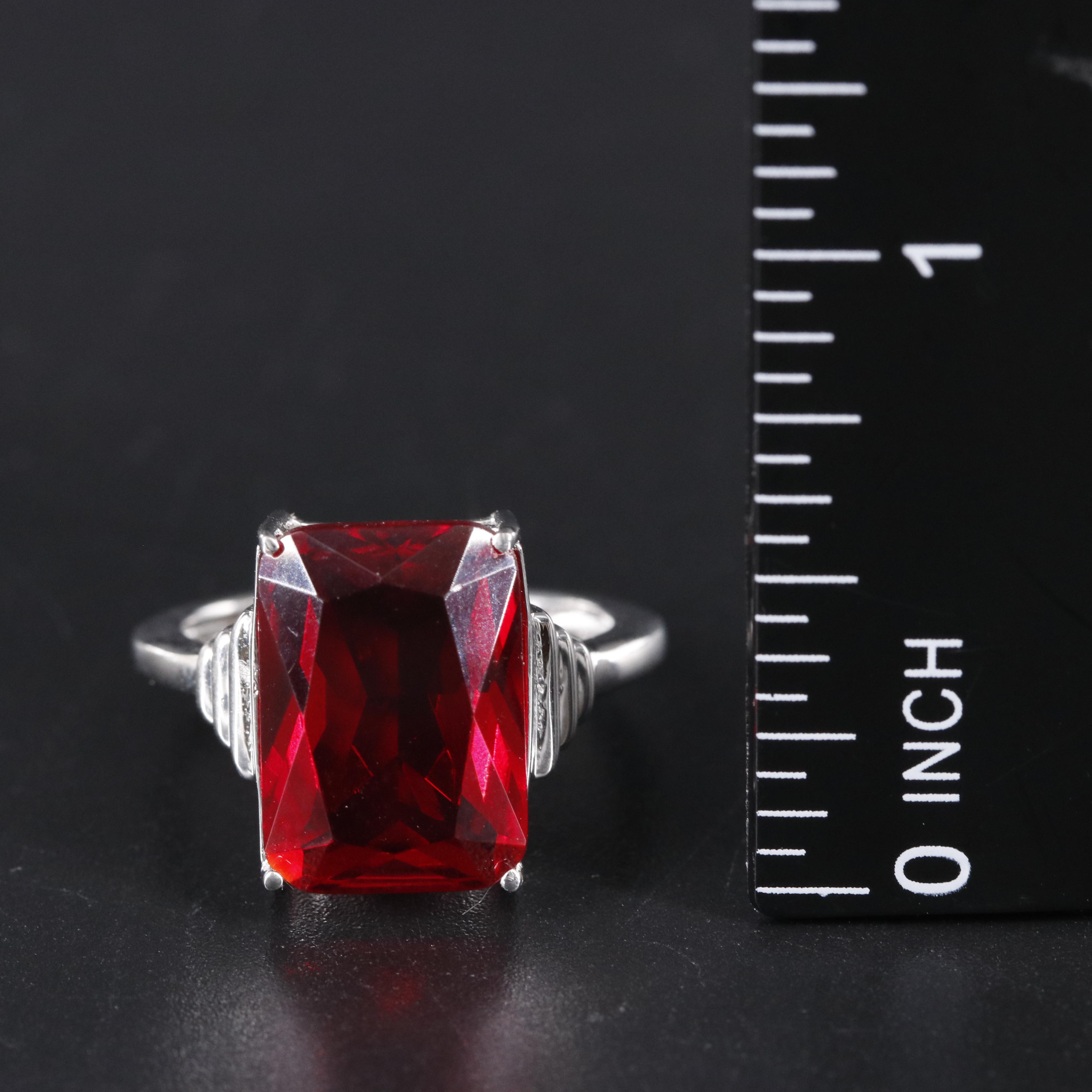 Sterling Silver Ruby Ring
