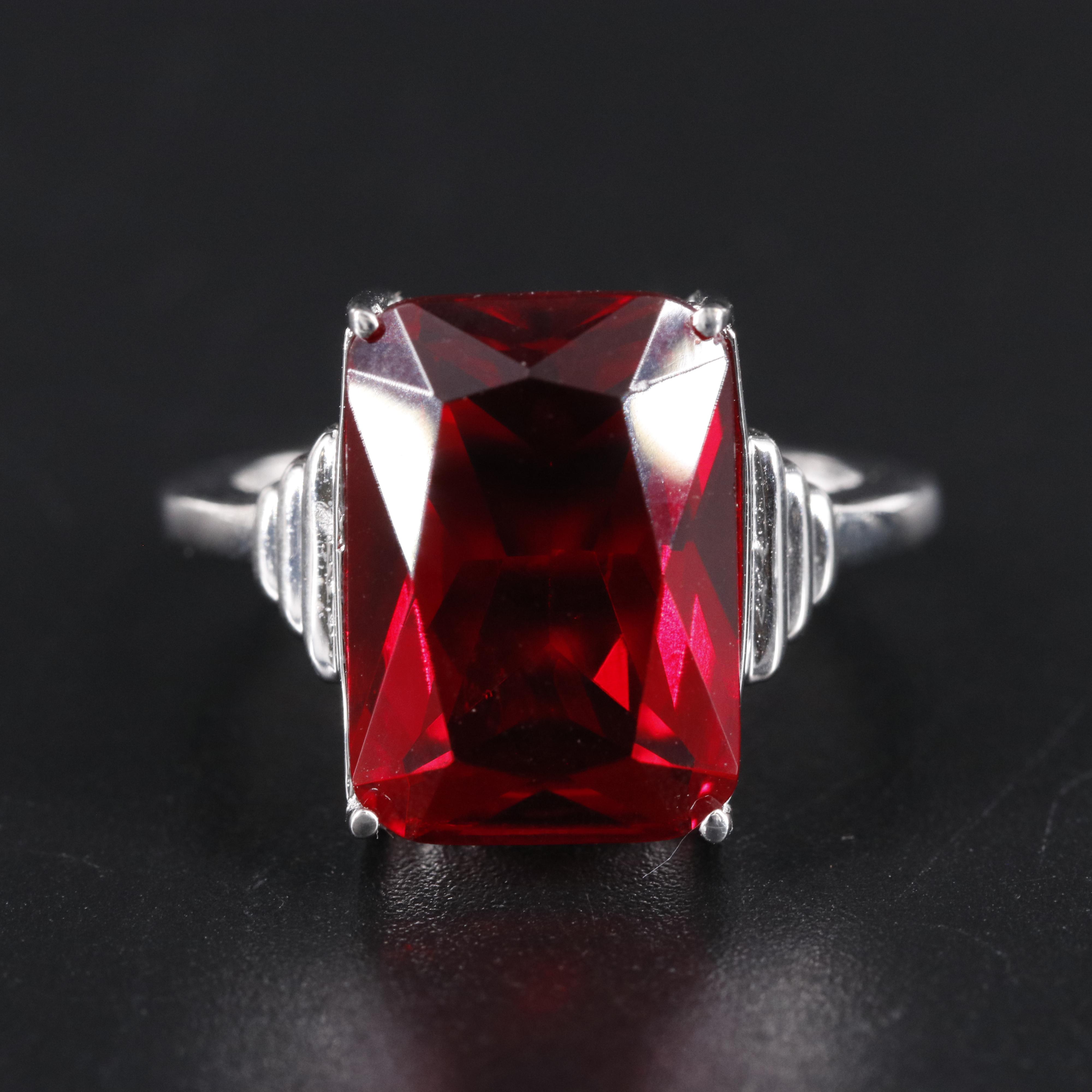 Sterling Silver Ruby Ring