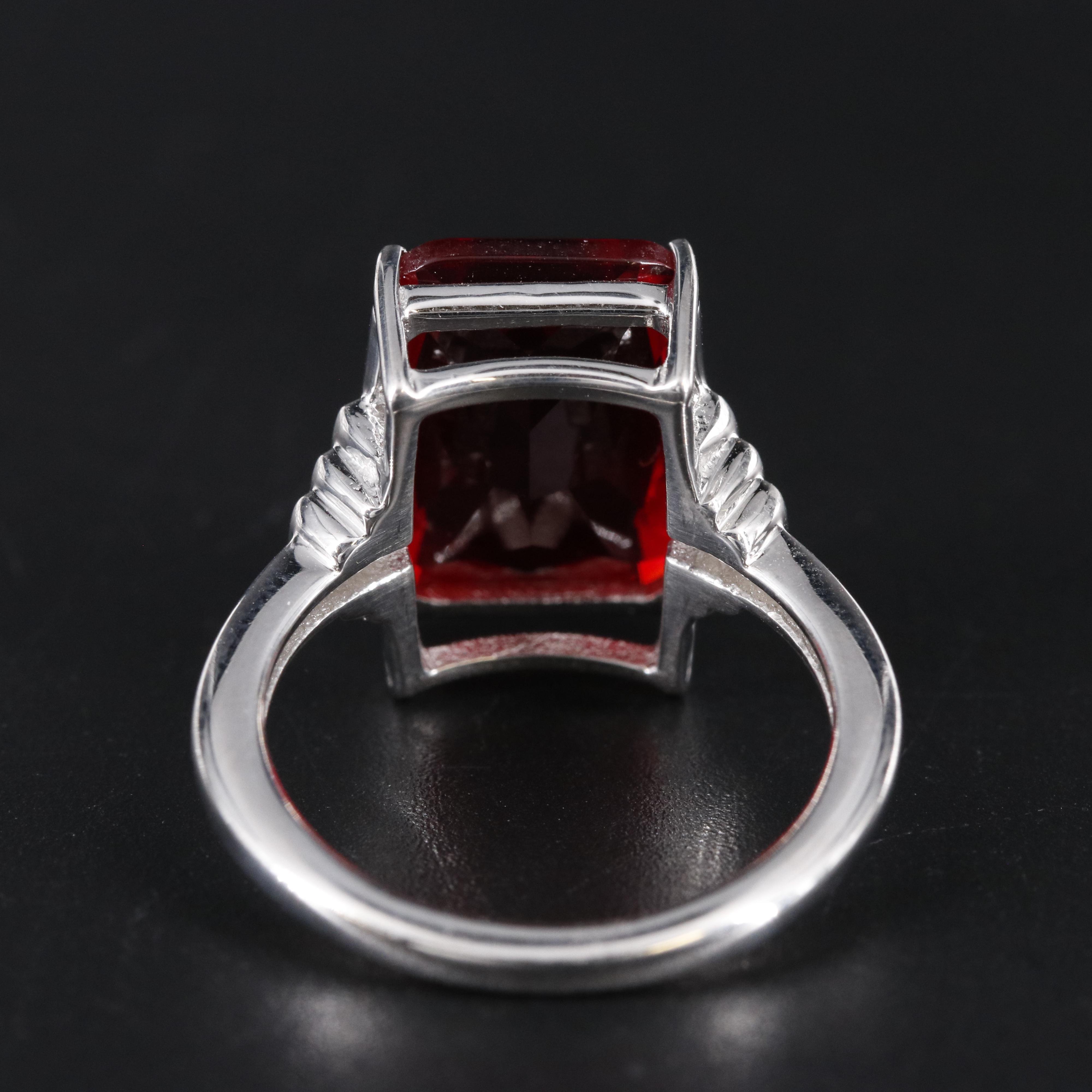 Sterling Silver Ruby Ring