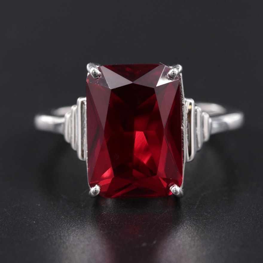 Sterling Silver Ruby Ring