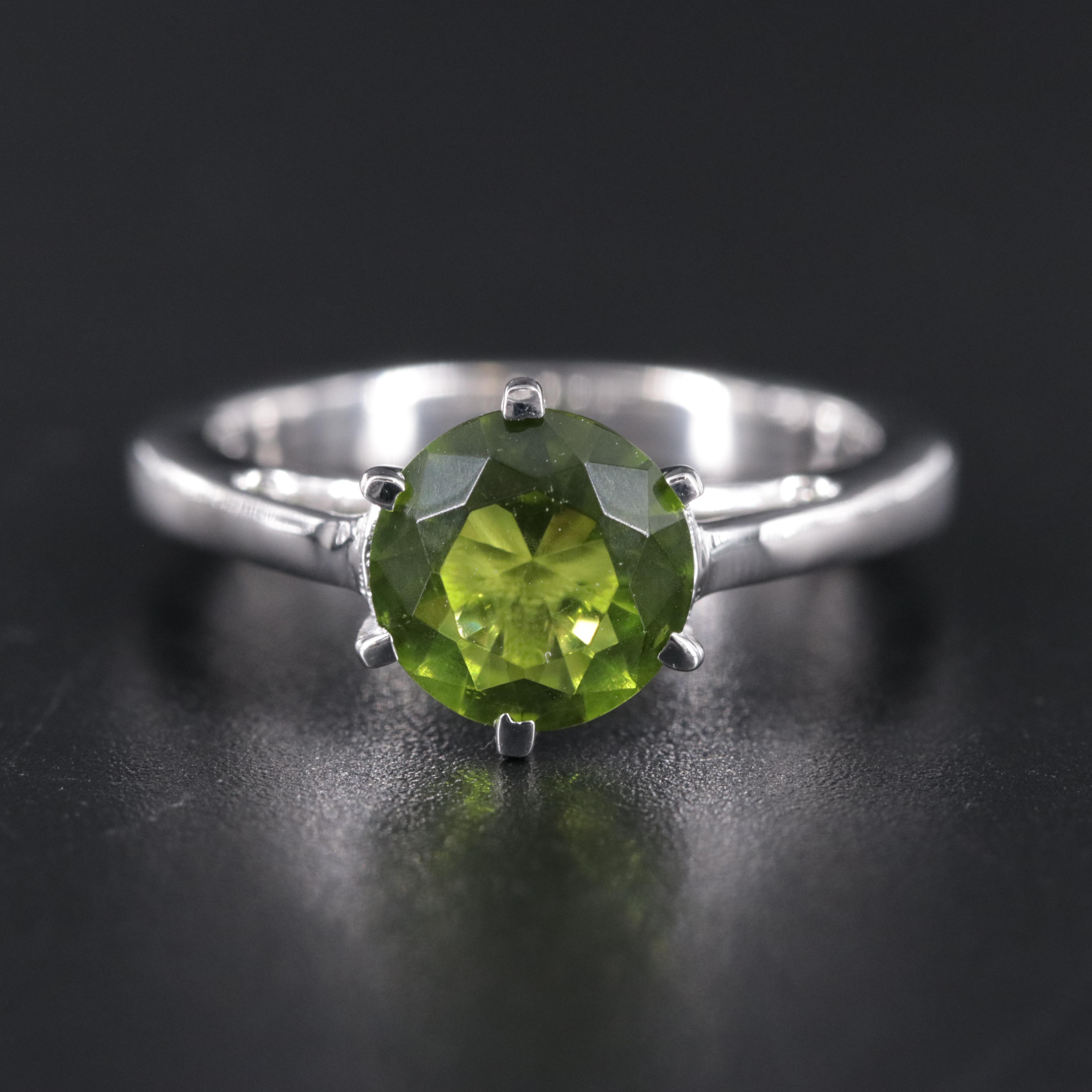 Sterling Silver Peridot Ring