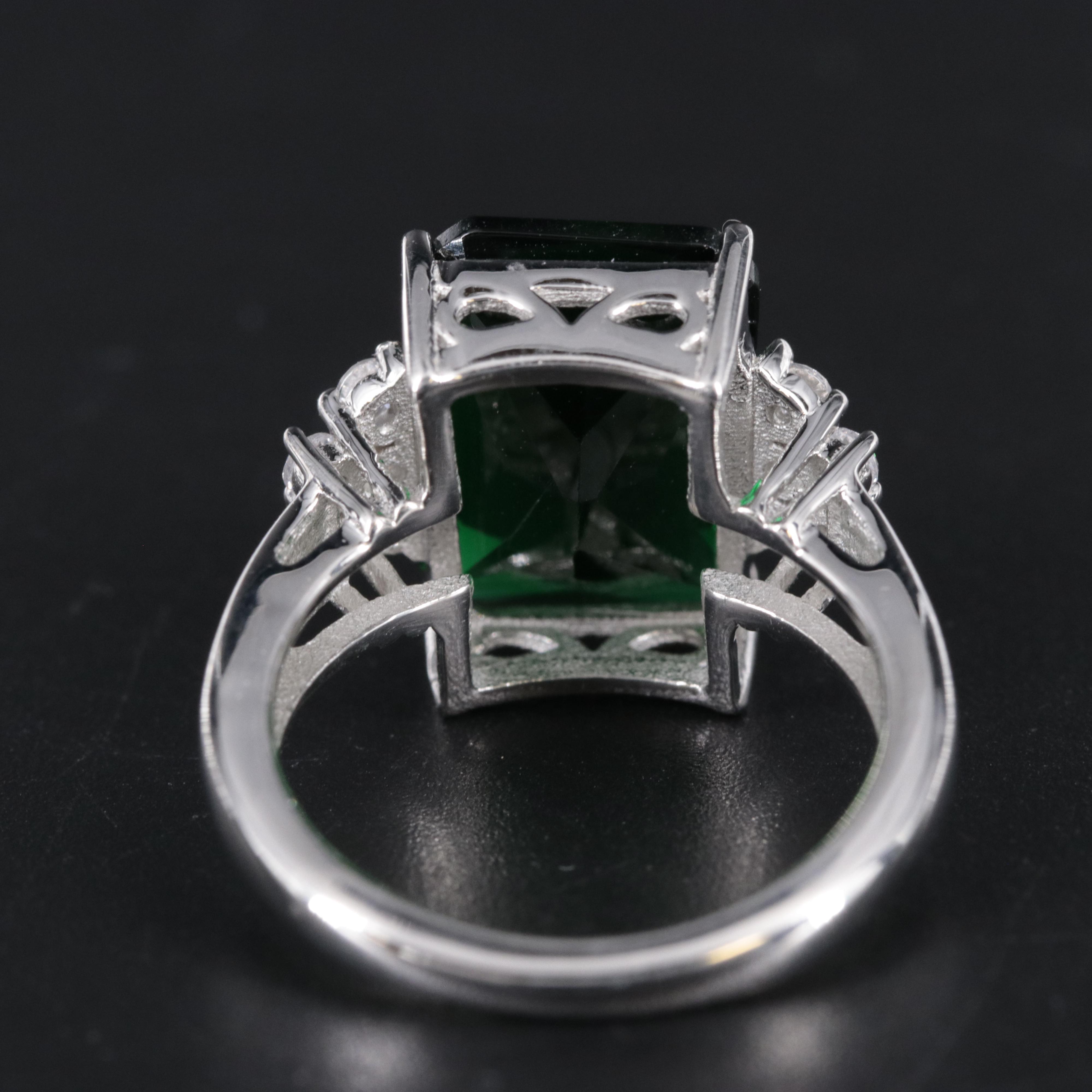 Sterling Emerald Ring