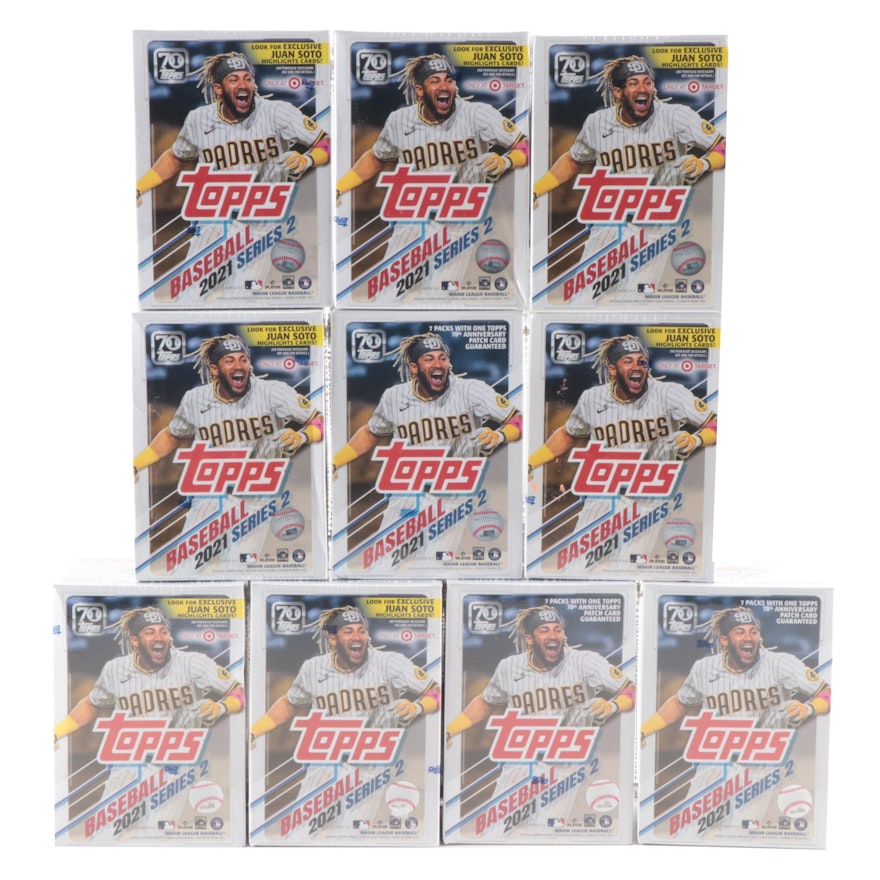 2021 Factory Sealed Topps Series 2 Baseball Card Boxes