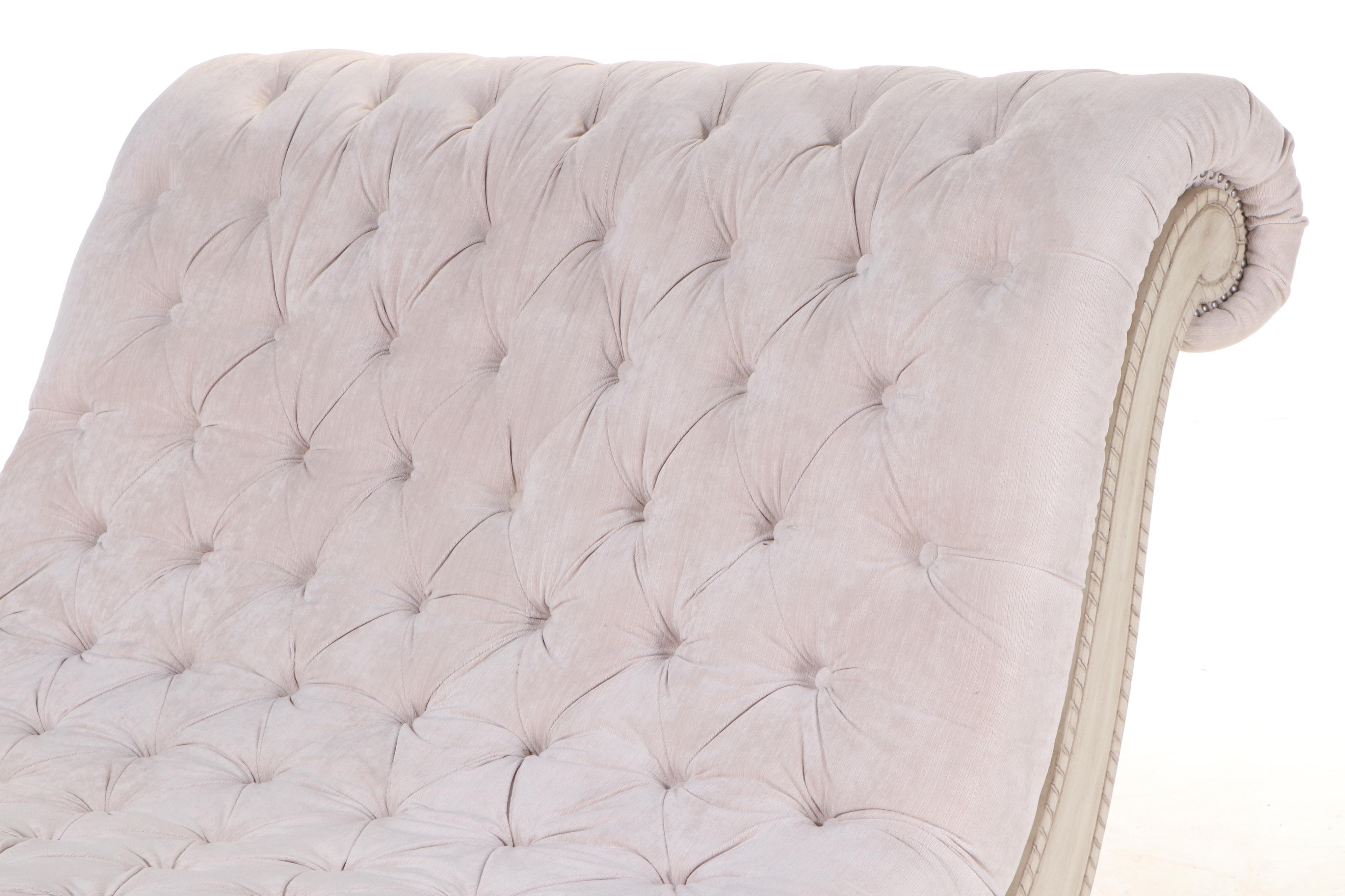 Over-Size Curvilinear Tufted Chaise Lounge