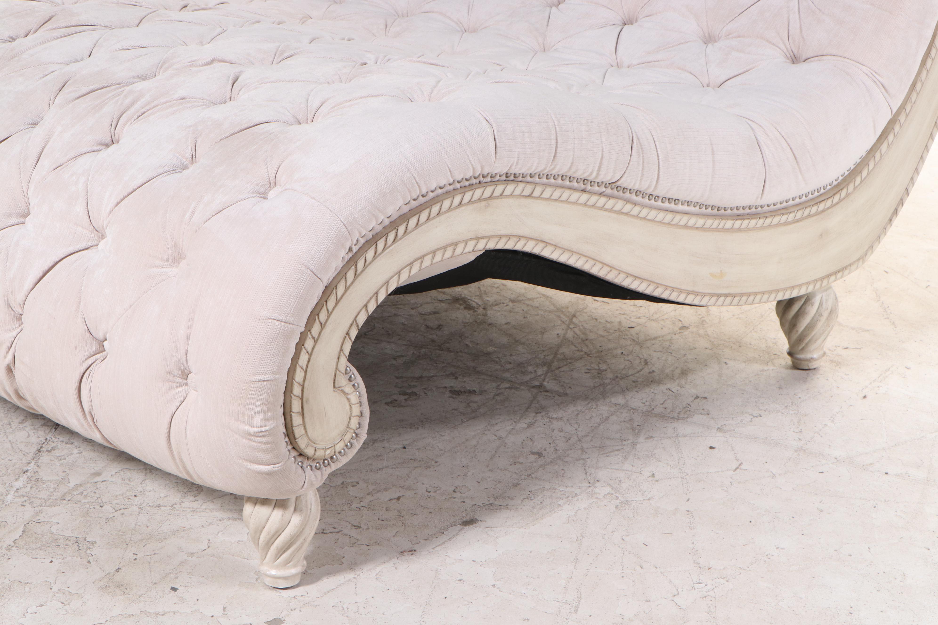 Over-Size Curvilinear Tufted Chaise Lounge