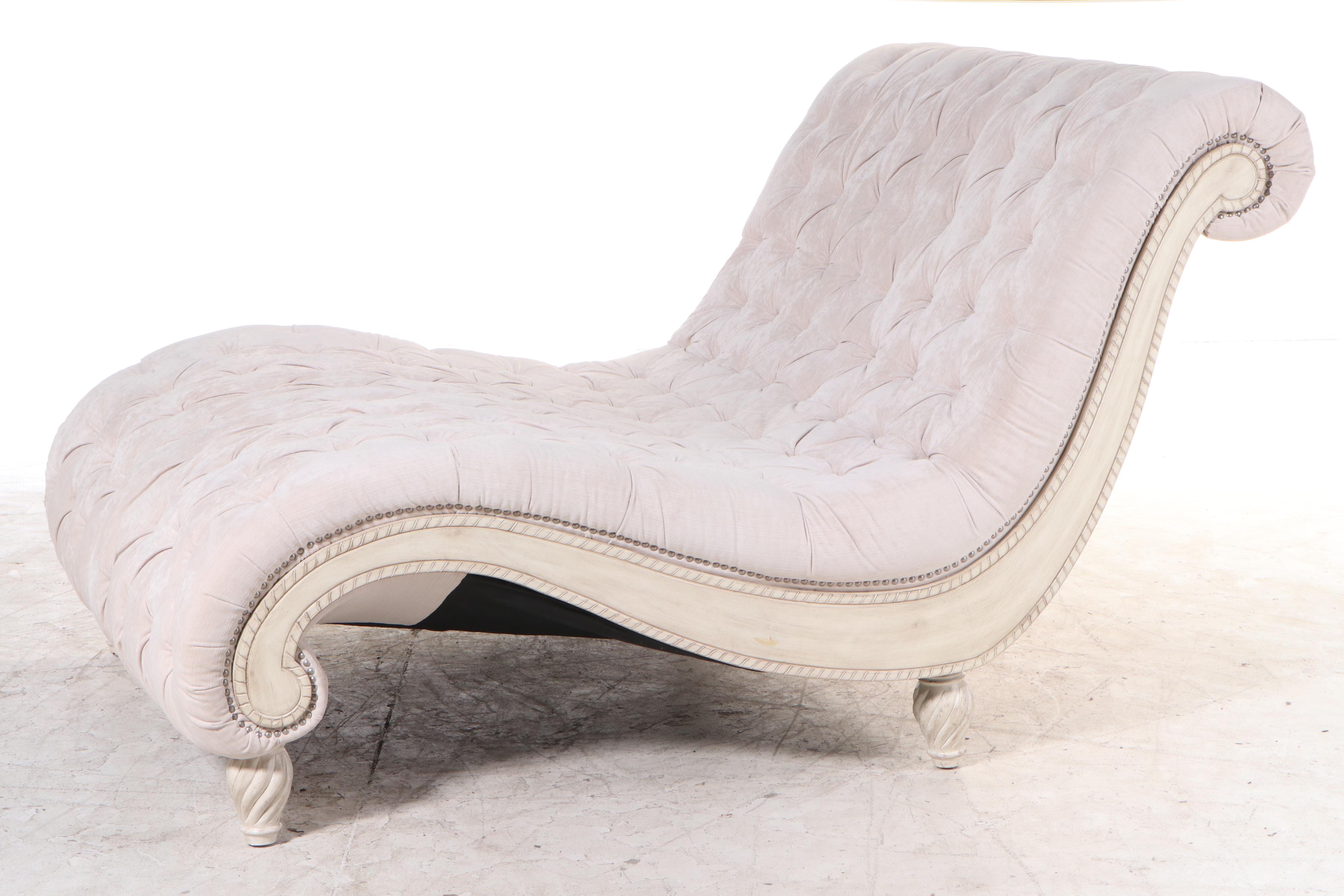 Over-Size Curvilinear Tufted Chaise Lounge