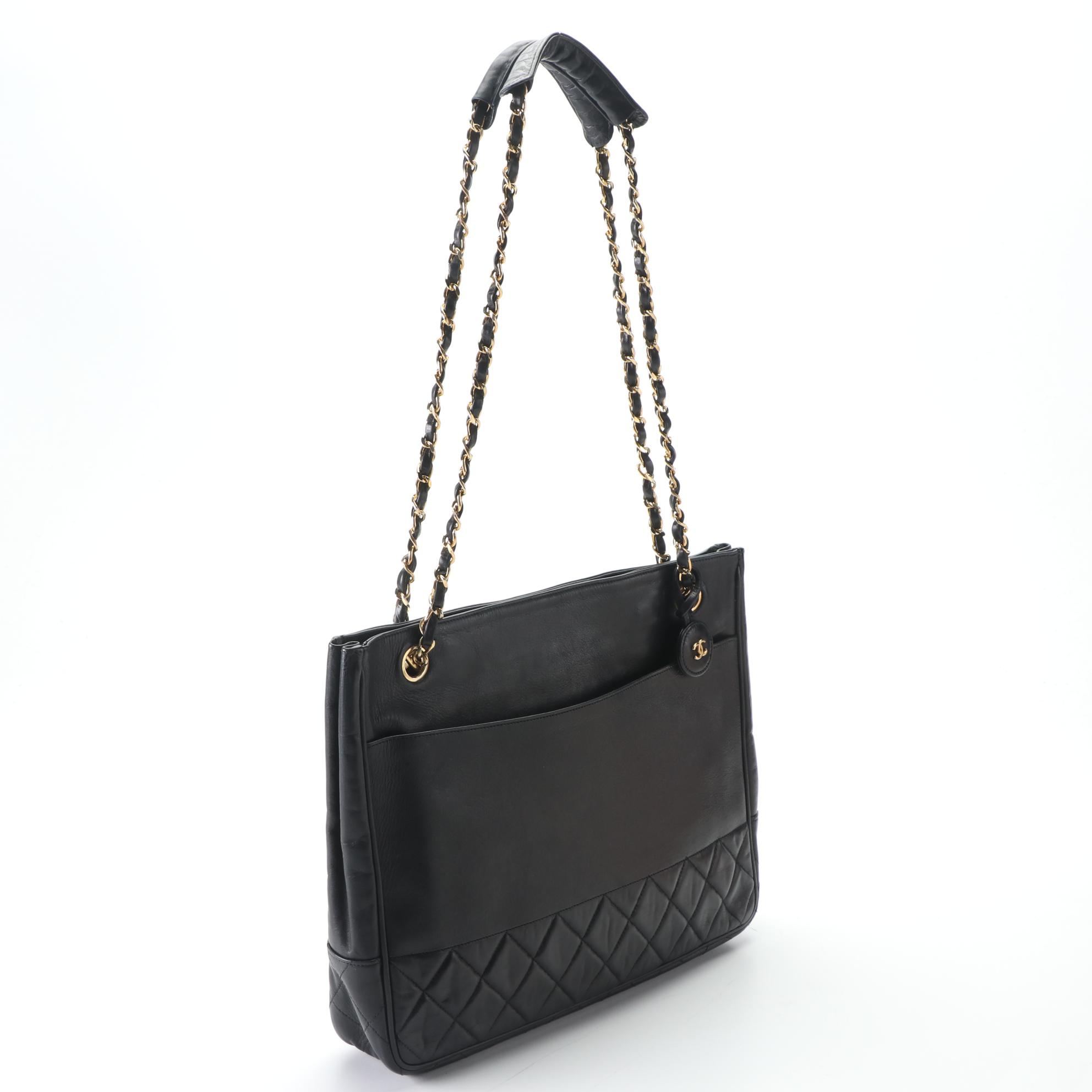 Chanel Slim Shoulder Bag in Black Quilted Calfskin Leather