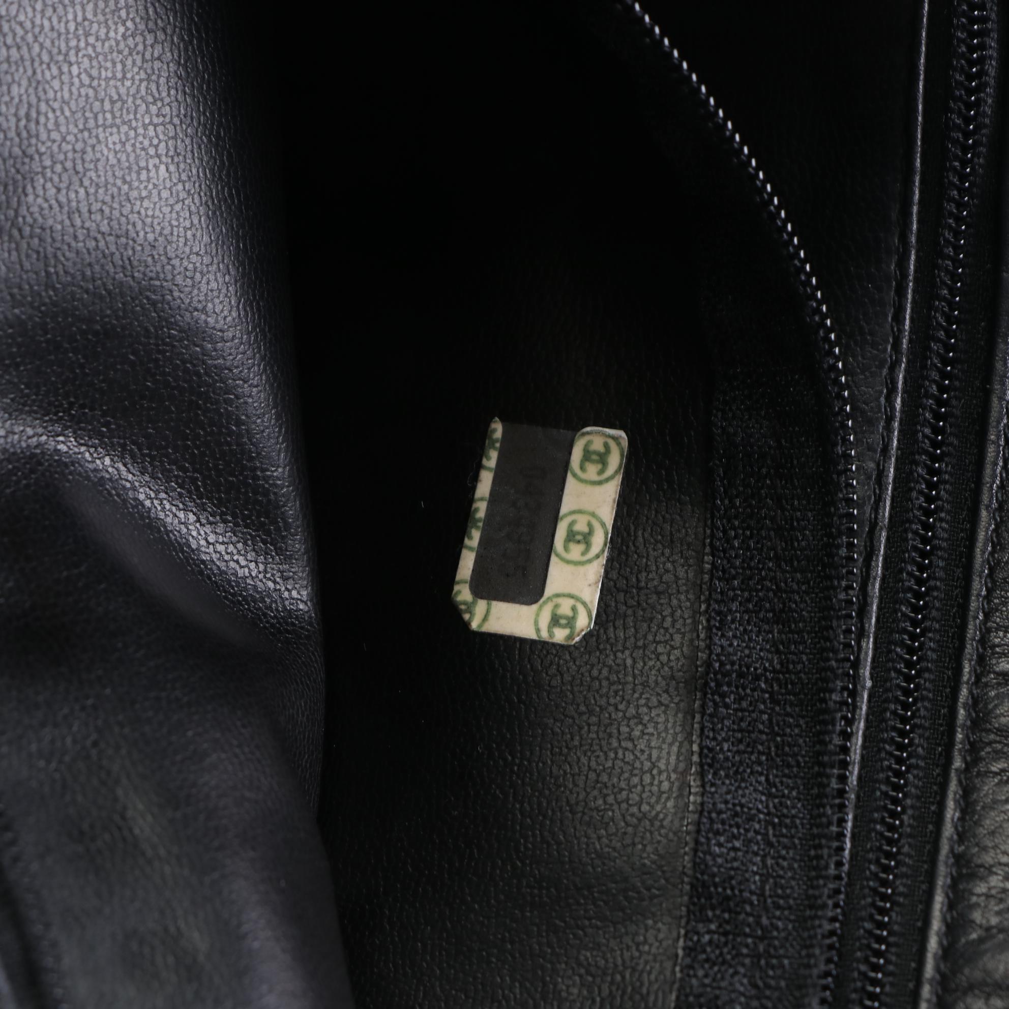 Chanel Slim Shoulder Bag in Black Quilted Calfskin Leather