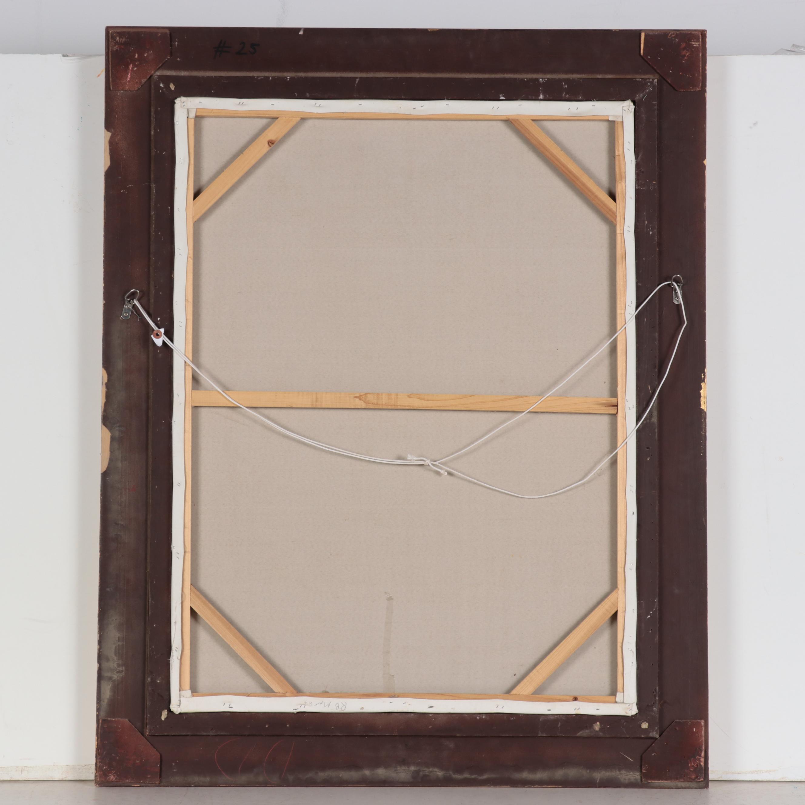 Forest Landscape Oil Painting With Moose