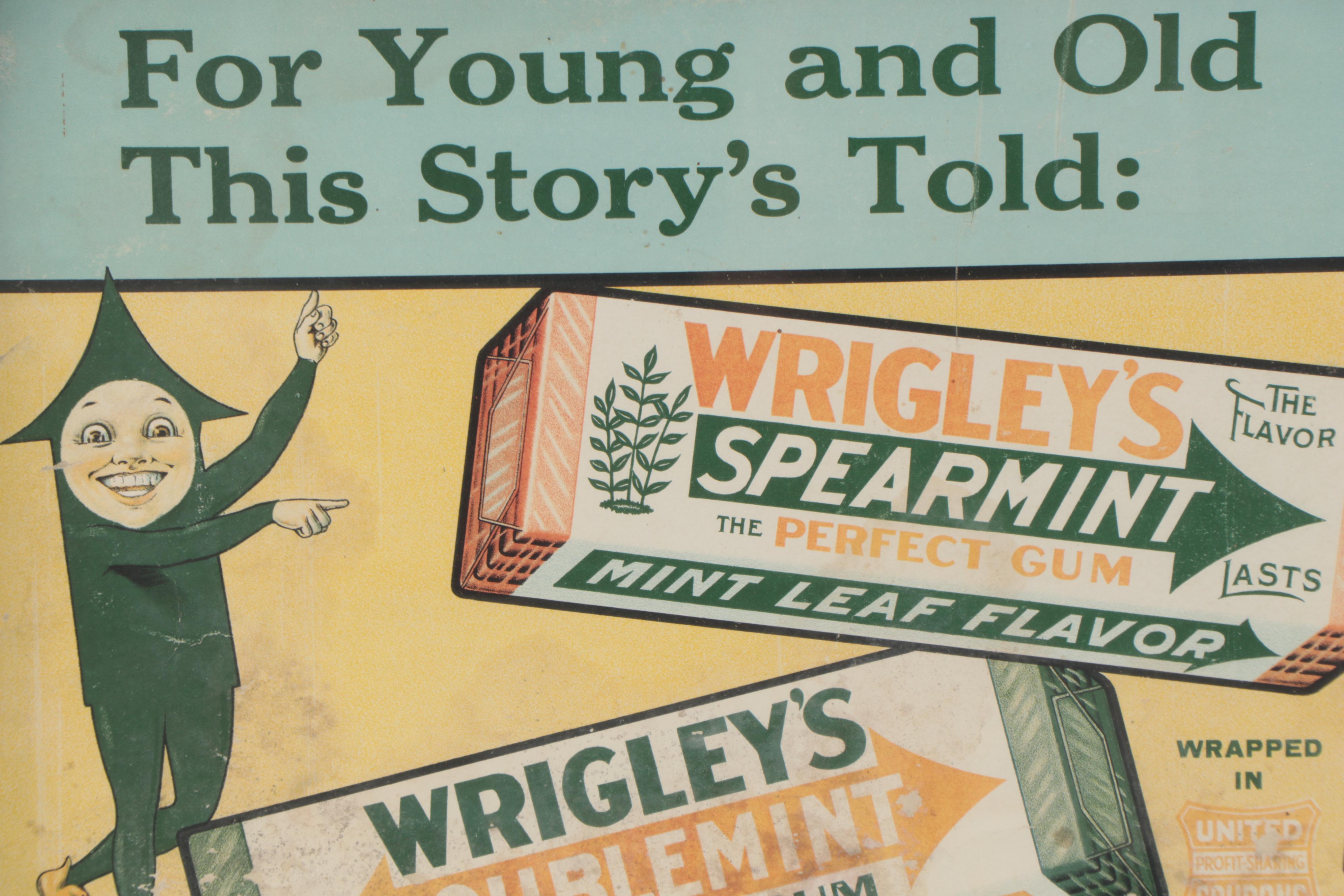 Lithograph Advertisement for Wrigley's Chewing Gum