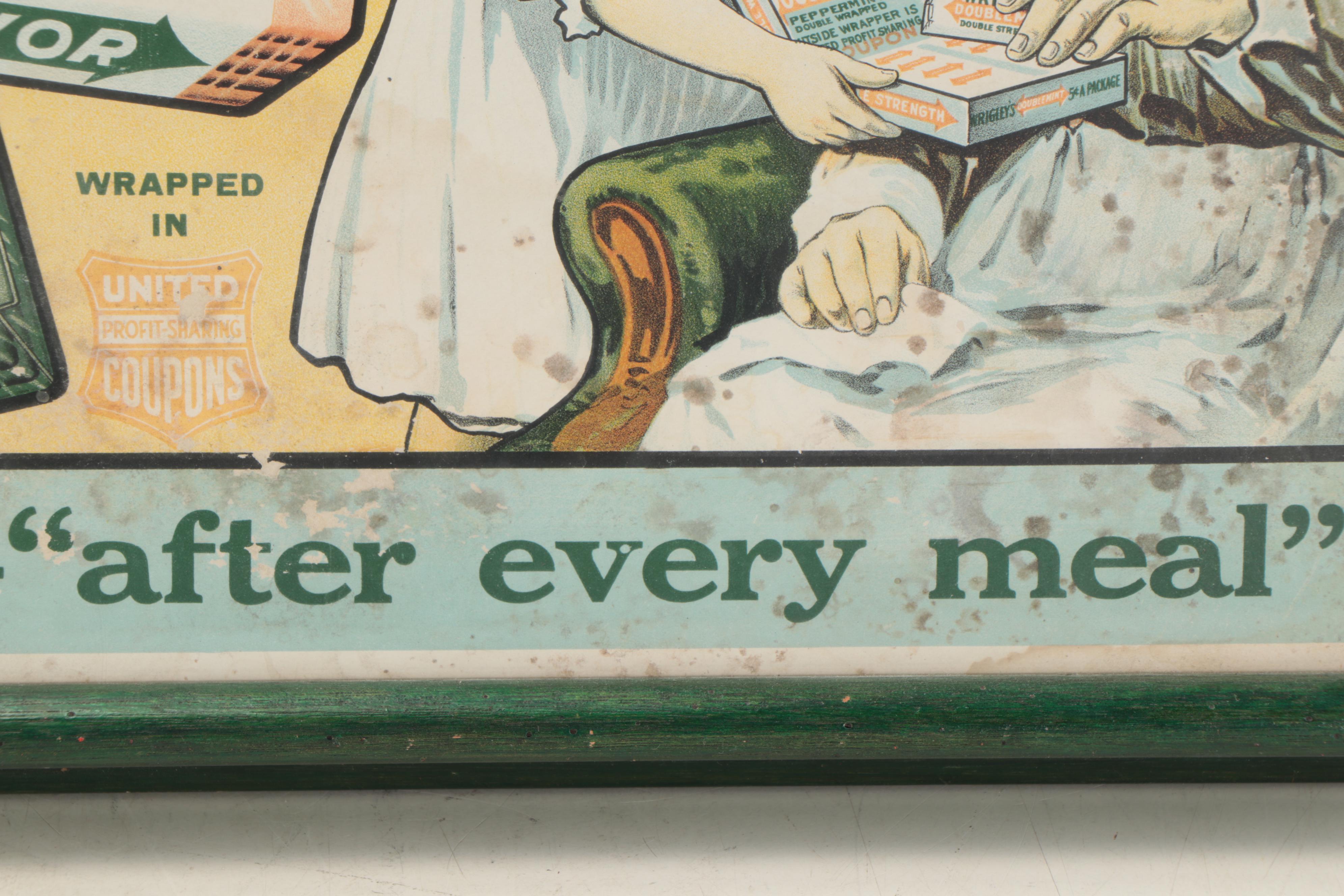 Lithograph Advertisement for Wrigley's Chewing Gum