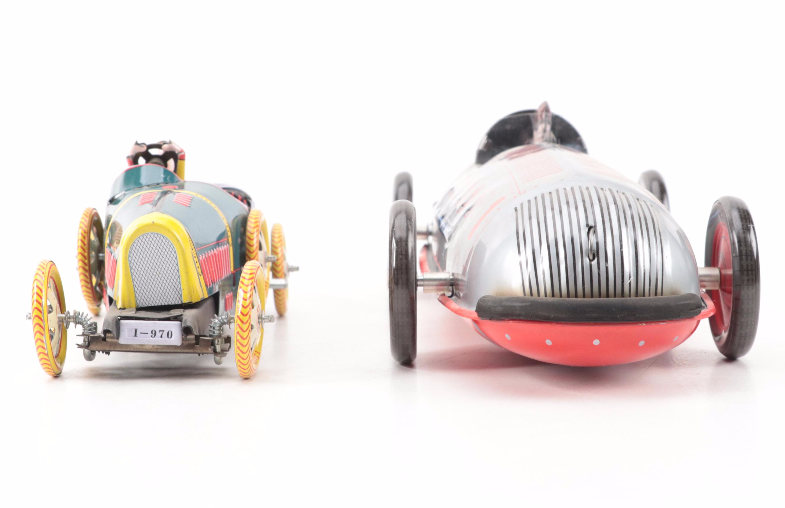 Schylling and Other Tin Lithograph Toy Cars, Contemporary