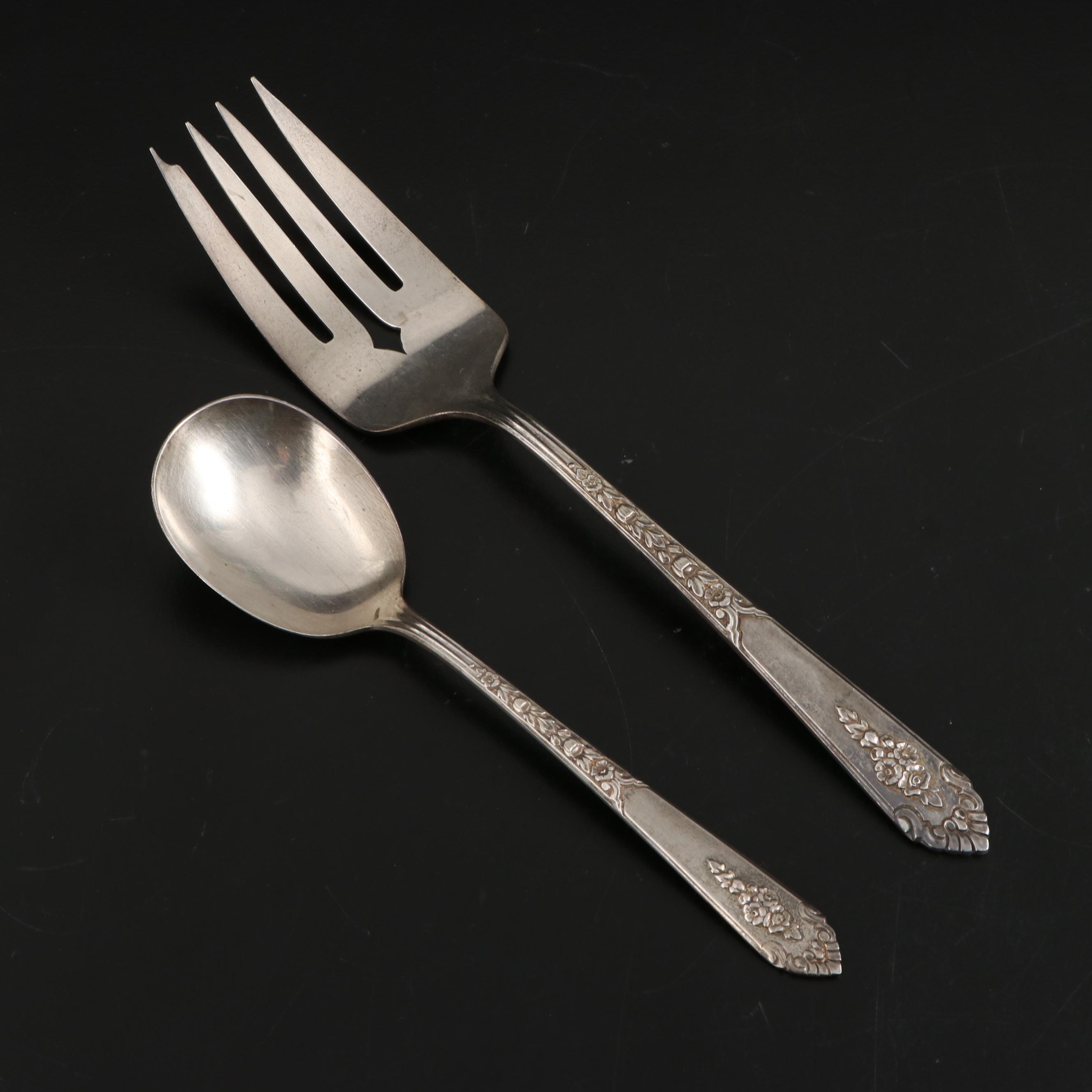 Royal Crest "Promise" Sterling Silver Flatware with Chest, Mid-20th Century