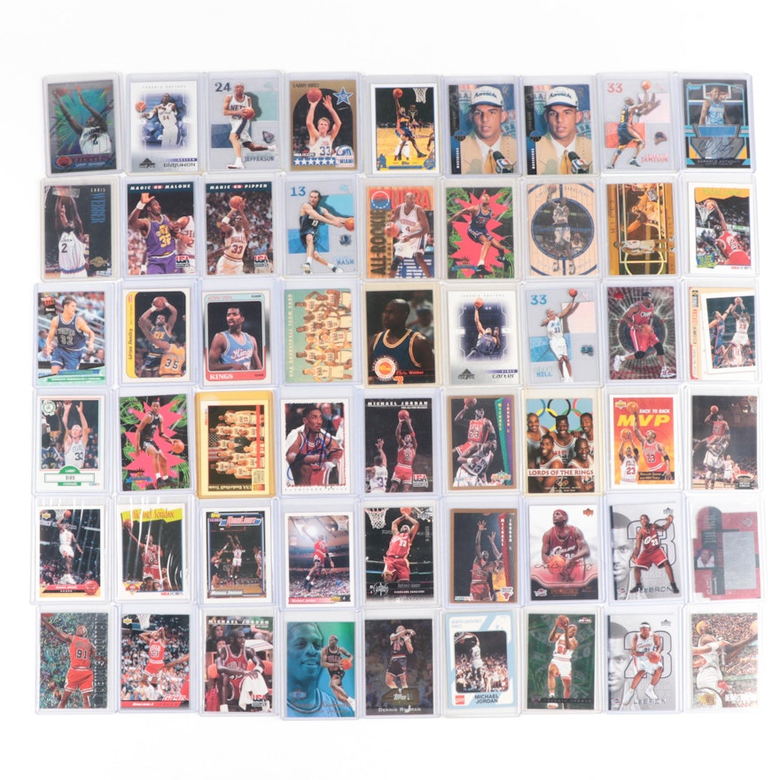 Fleer, Other Basketball Cards With Signed Anthony, Pippen, More, 1980s–2000s