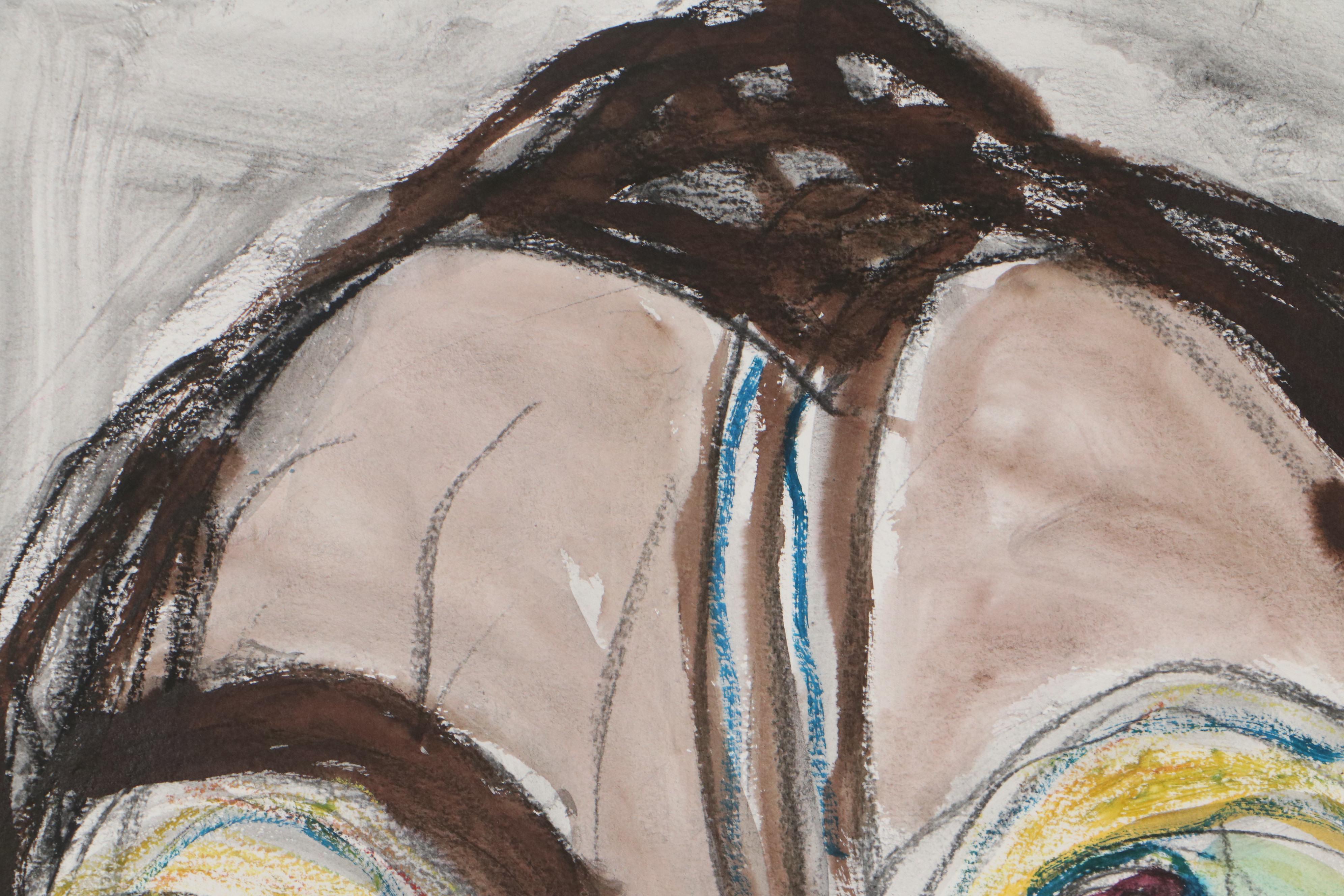 Jim Guest Portrait Mixed Media Painting