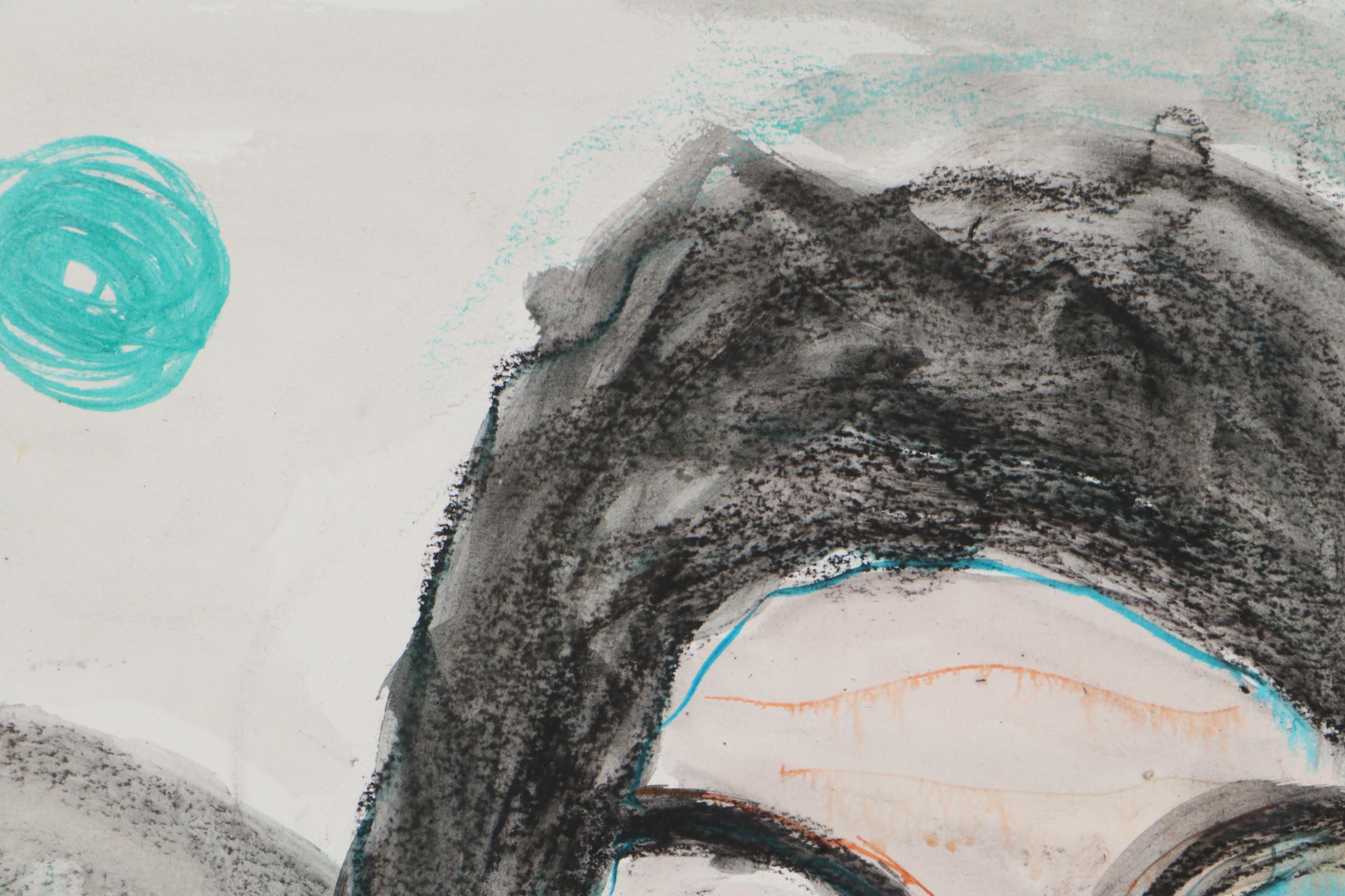 Jim Guest Portrait Mixed Media Painting