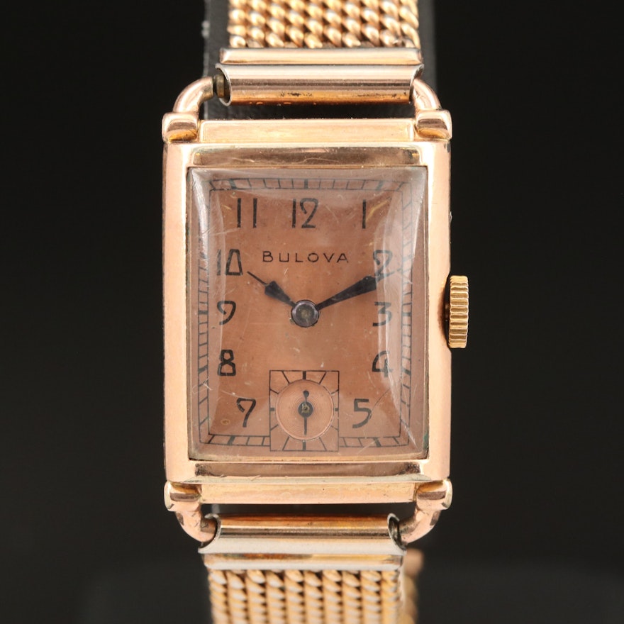 1941 Bulova Gold-Filled Stem Wind Wristwatch