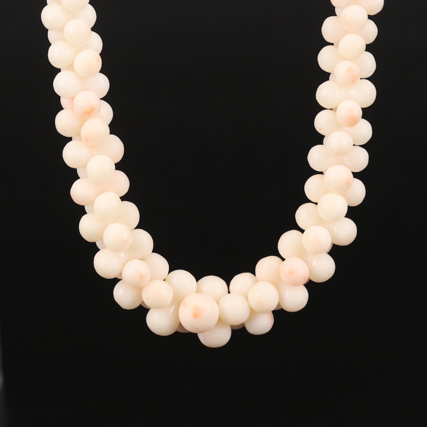 14K Coral Bead Necklace